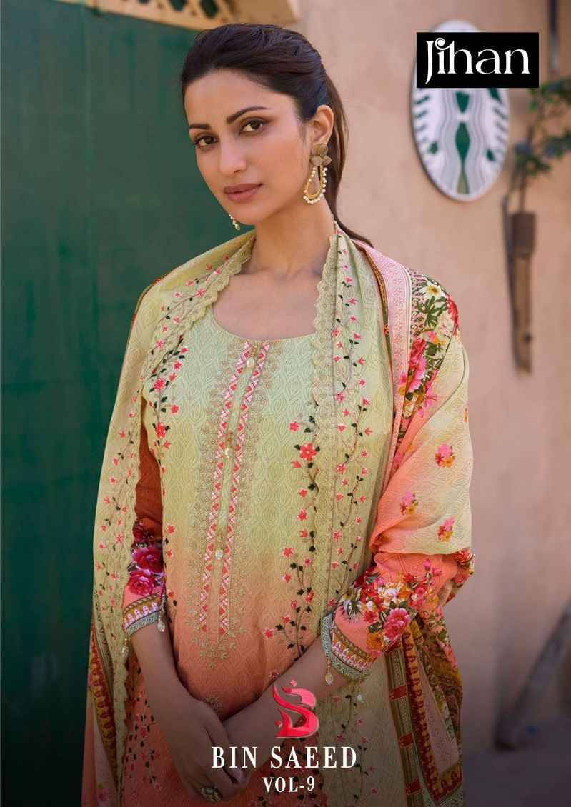 Bin Saeed Vol-9 By Jihan 3447 To 3448 Series Beautiful Stylish Festive Suits Fancy Colorful Casual Wear & Ethnic Wear & Ready To Wear Pure Lawn Print Dresses At Wholesale Price