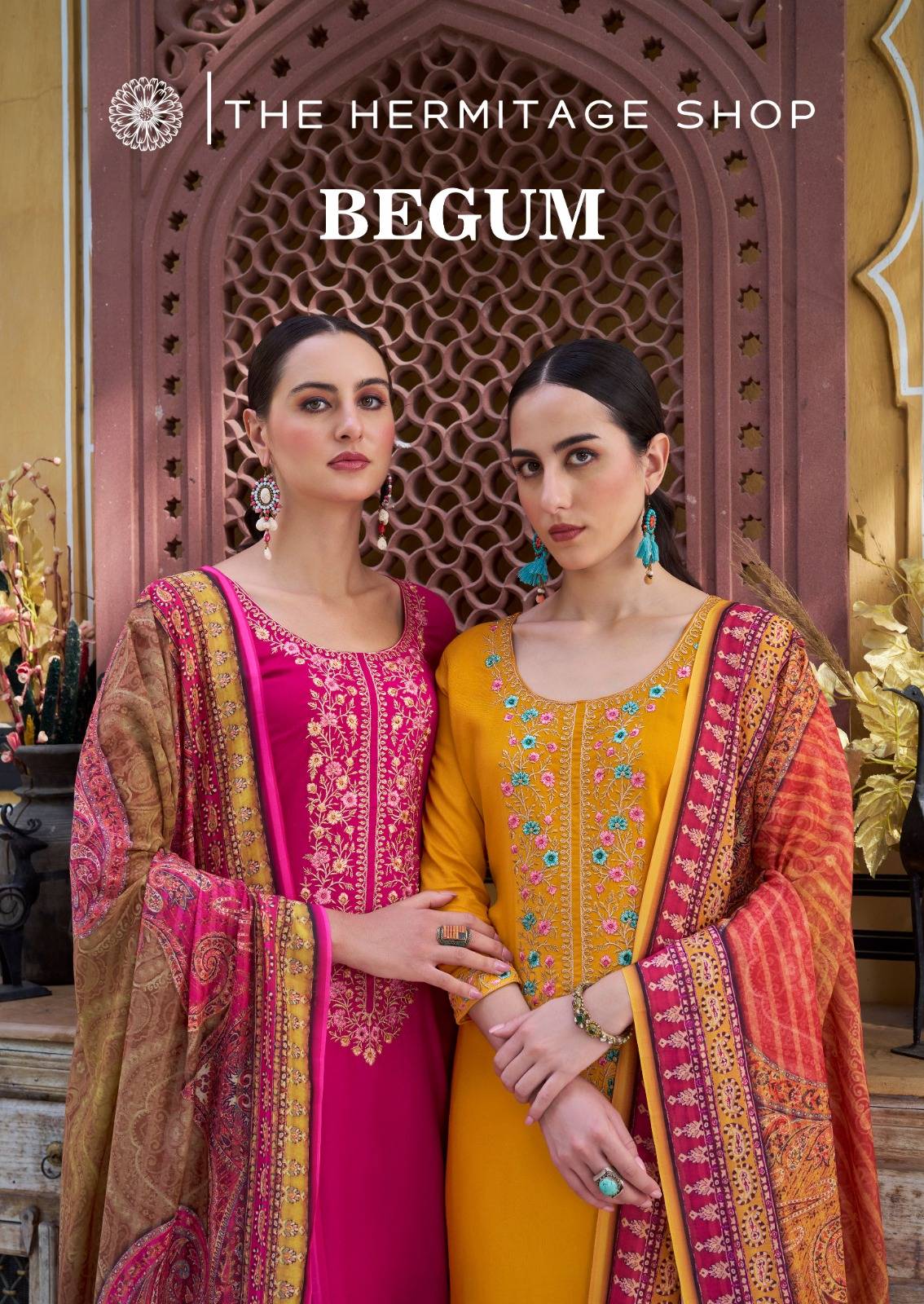 Begum By The Hermitage Shop 2001 To 2005 Series Beautiful Festive Suits Stylish Fancy Colorful Casual Wear & Ethnic Wear Pure Viscose Rayon Cotton Print Dresses At Wholesale Price