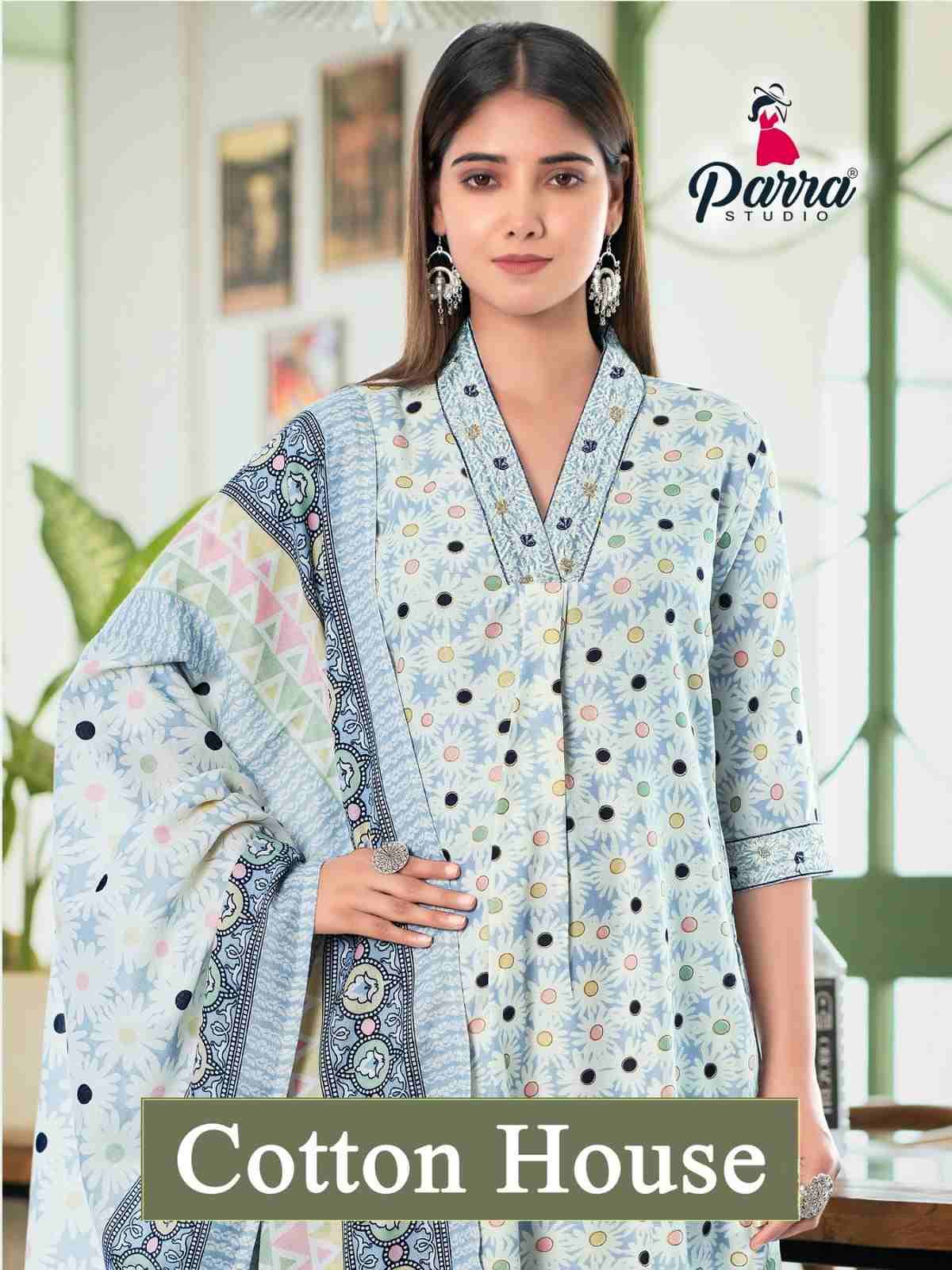 Cotton House By Parra Studio 1001 To 1006 Series Beautiful Stylish Fancy Colorful Casual Wear & Ethnic Wear Collection Cotton Print Dresses At Wholesale Price