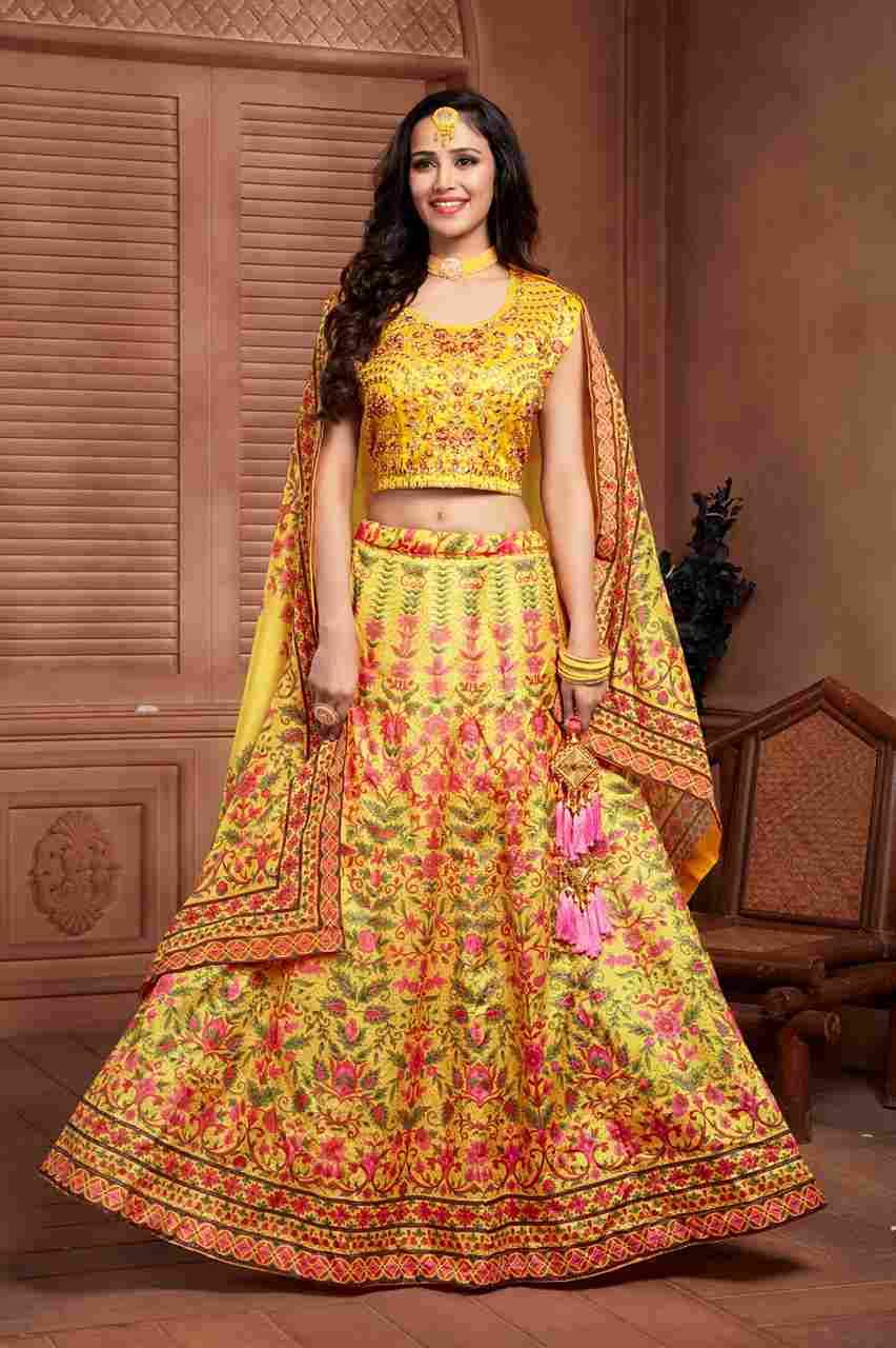 C-10614 By Amoha Trendz Beautiful Colorful Fancy Wedding Collection Occasional Wear & Party Wear Organza Silk Lehengas At Wholesale Price