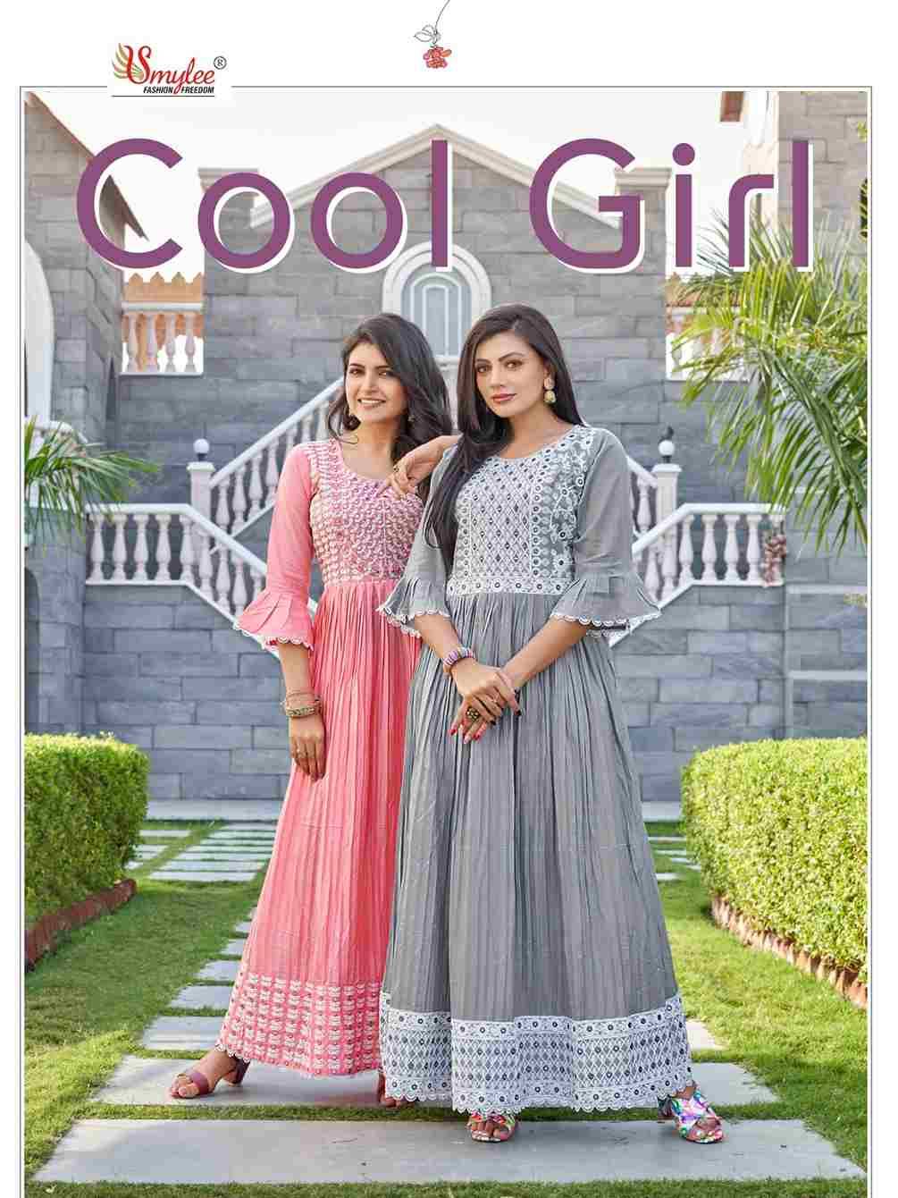 Cool Girl By Smylee 1001 To 1006 Series Designer Stylish Fancy Colorful Beautiful Party Wear & Ethnic Wear Collection Cambric Cotton Print Gowns At Wholesale Price
