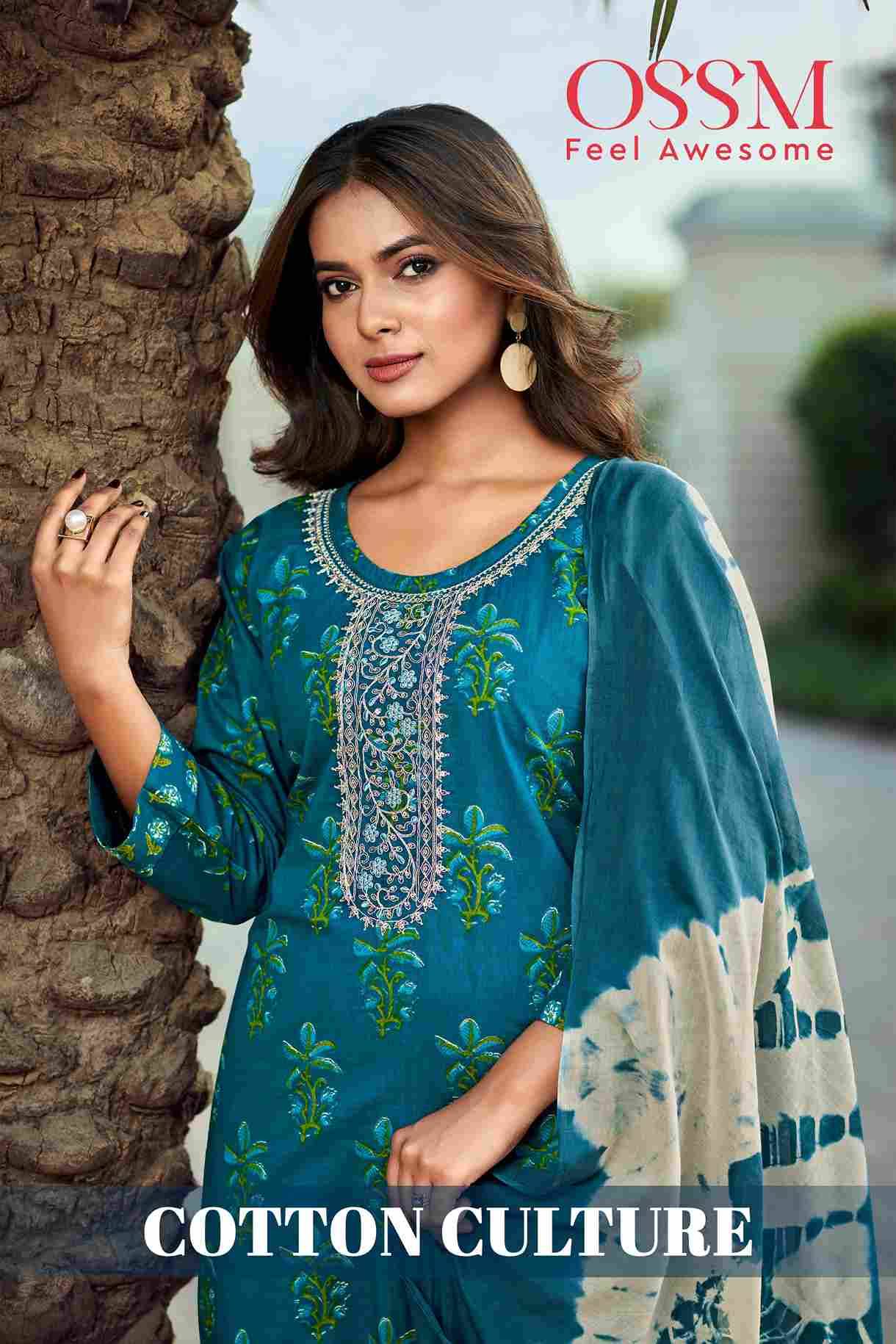 Cotton Culture By Ossm 1001 To 1006 Series Beautiful Festive Suits Colorful Stylish Fancy Casual Wear & Ethnic Wear Cotton Print Dresses At Wholesale Price