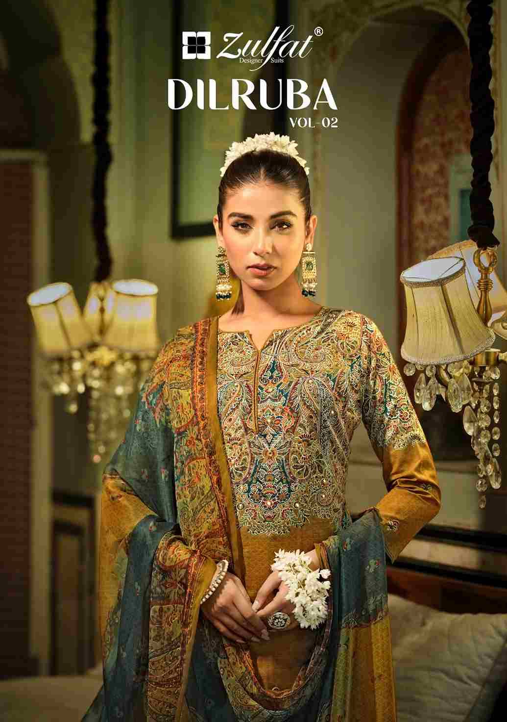 Dilruba Vol-2 By Zulfat 538-001 To 538-008 Series Beautiful Festive Suits Stylish Fancy Colorful Casual Wear & Ethnic Wear Pure Cotton Print Dresses At Wholesale Price