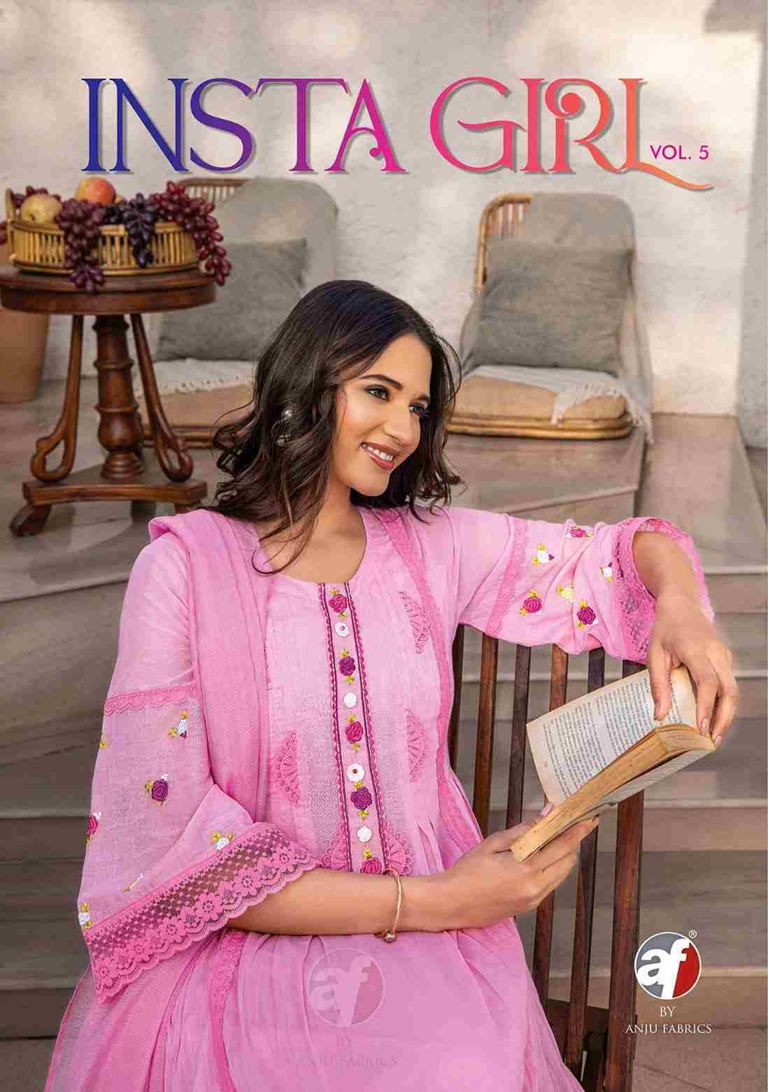 Instagirl Vol-5 By Anju Fabrics 3541 To 3545 Series Beautiful Festive Suits Colorful Stylish Fancy Casual Wear & Ethnic Wear Pure Cotton Dresses At Wholesale Price