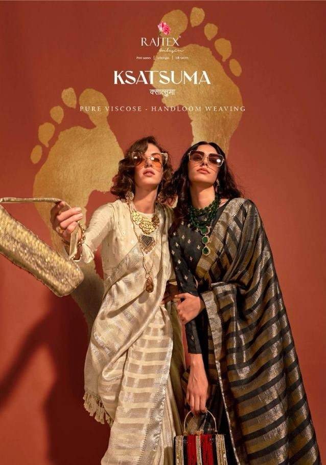 Ksatsuma By Raj Tex 365001 To 365006 Series Indian Traditional Wear Collection Beautiful Stylish Fancy Colorful Party Wear & Occasional Wear Pure Silk Sarees At Wholesale Price