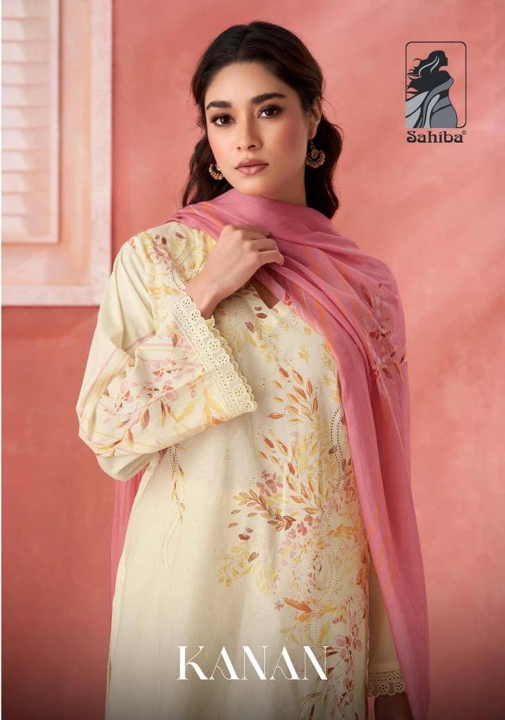 Kanan By Sahiba Fabrics Beautiful Festive Suits Colorful Stylish Fancy Casual Wear & Ethnic Wear Pure Lawn Cotton Print Dresses At Wholesale Price