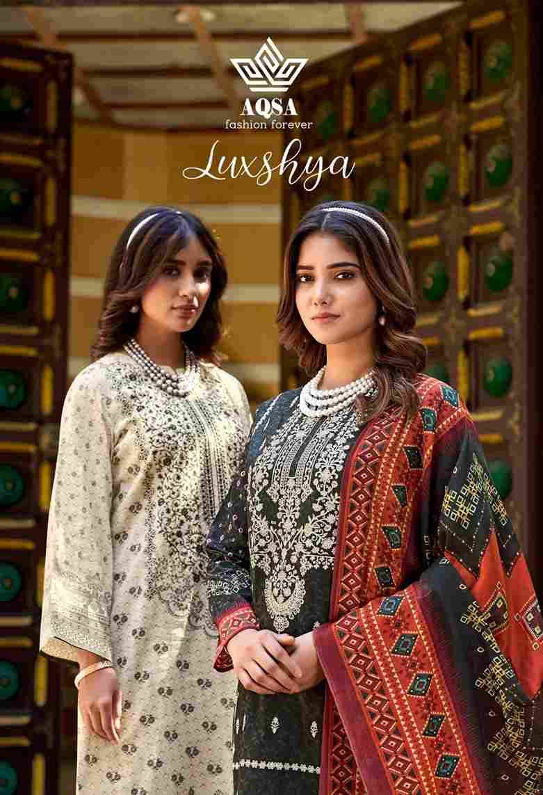 Luxshya By Aqsa 1001 To 1006 Series Beautiful Pakistani Suits Stylish Fancy Colorful Party Wear & Occasional Wear Pure Cambric Cotton Embroidered Dresses At Wholesale Price