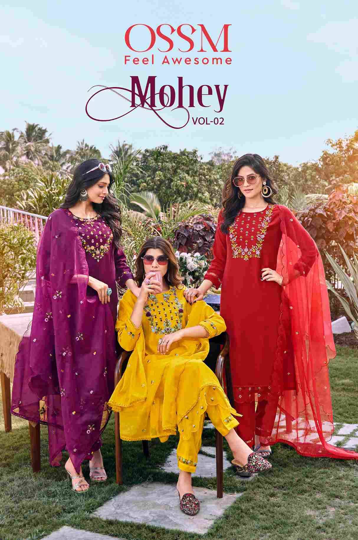 Mohey Vol-2 By Ossm 1001 To 1006 Series Designer Festive Suits Beautiful Stylish Fancy Colorful Party Wear & Occasional Wear Viscose Silk Dresses At Wholesale Price