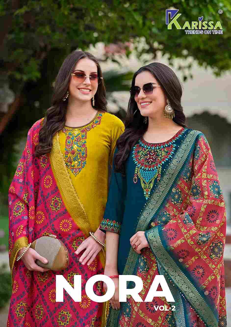 Nora Vol-2 By Karrisa 2001 To 2006 Series Beautiful Stylish Festive Suits Fancy Colorful Casual Wear & Ethnic Wear & Ready To Wear Pure Viscose Dresses At Wholesale Price