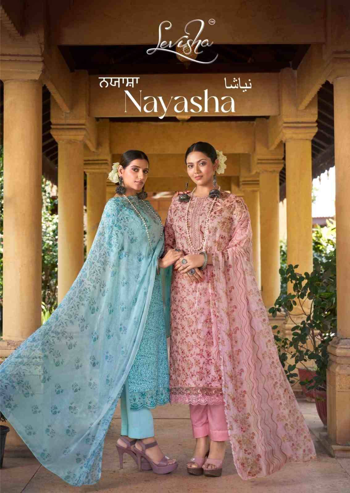 Nayasha By Levisha 13 To 20 Series Festive Suits Beautiful Fancy Colorful Stylish Party Wear & Occasional Wear Cambric Cotton Print Dresses At Wholesale Price