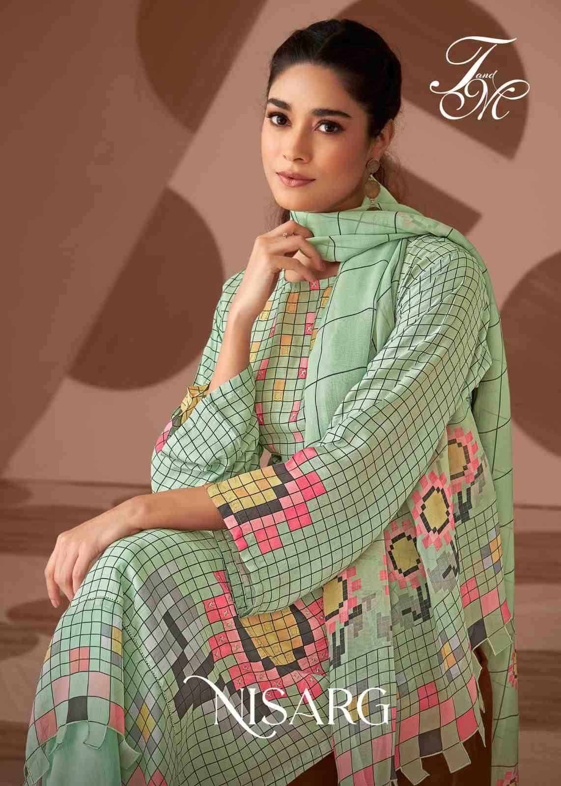 Nisarg By T And M Designer Studio Beautiful Festive Suits Colorful Stylish Fancy Casual Wear & Ethnic Wear Muslin Silk Print Dresses At Wholesale Price