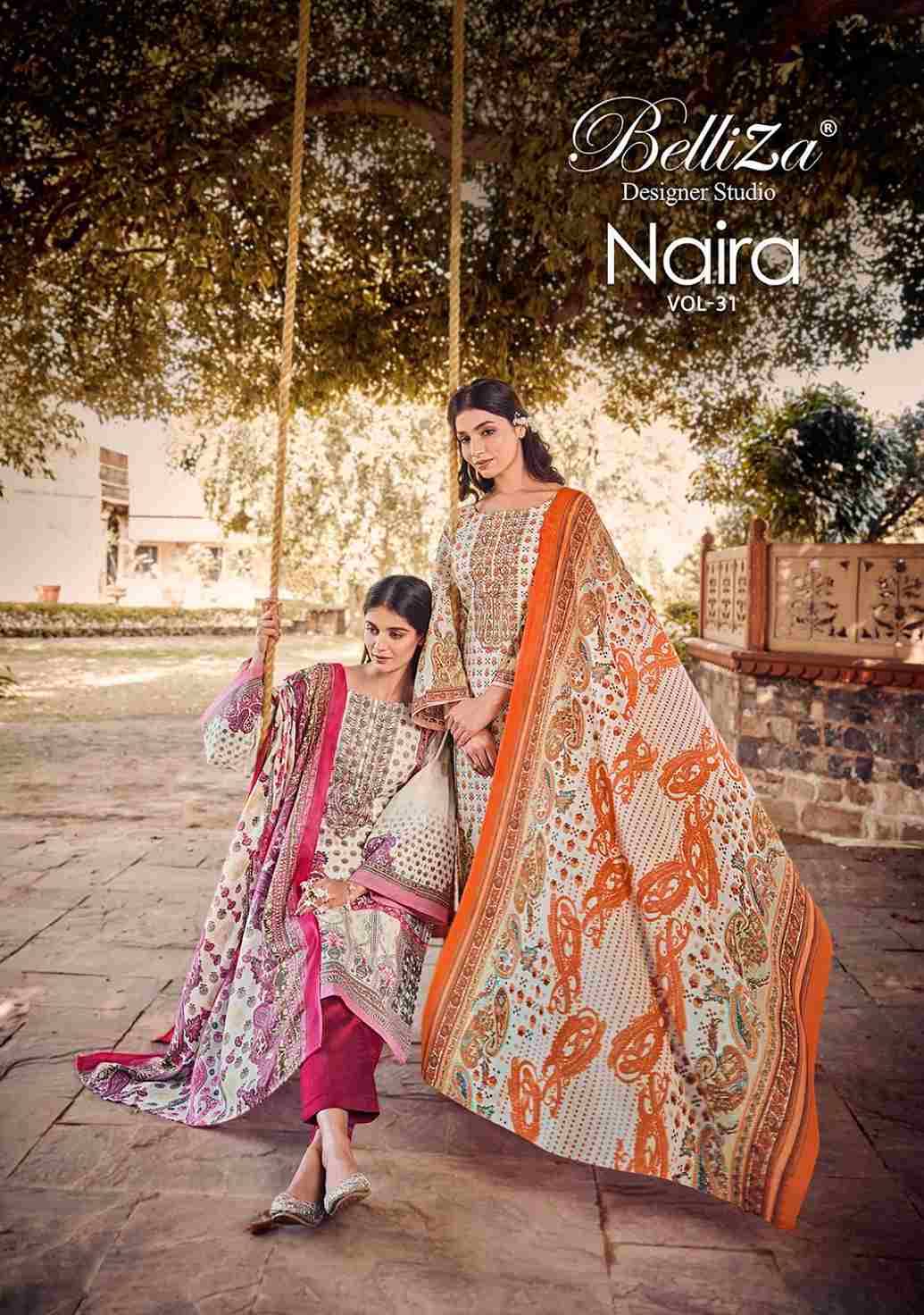 Naira Vol-31 By Belliza 875-001 To 875-006 Series Beautiful Festive Suits Stylish Fancy Colorful Casual Wear & Ethnic Wear Pure Cotton Print Dresses At Wholesale Price