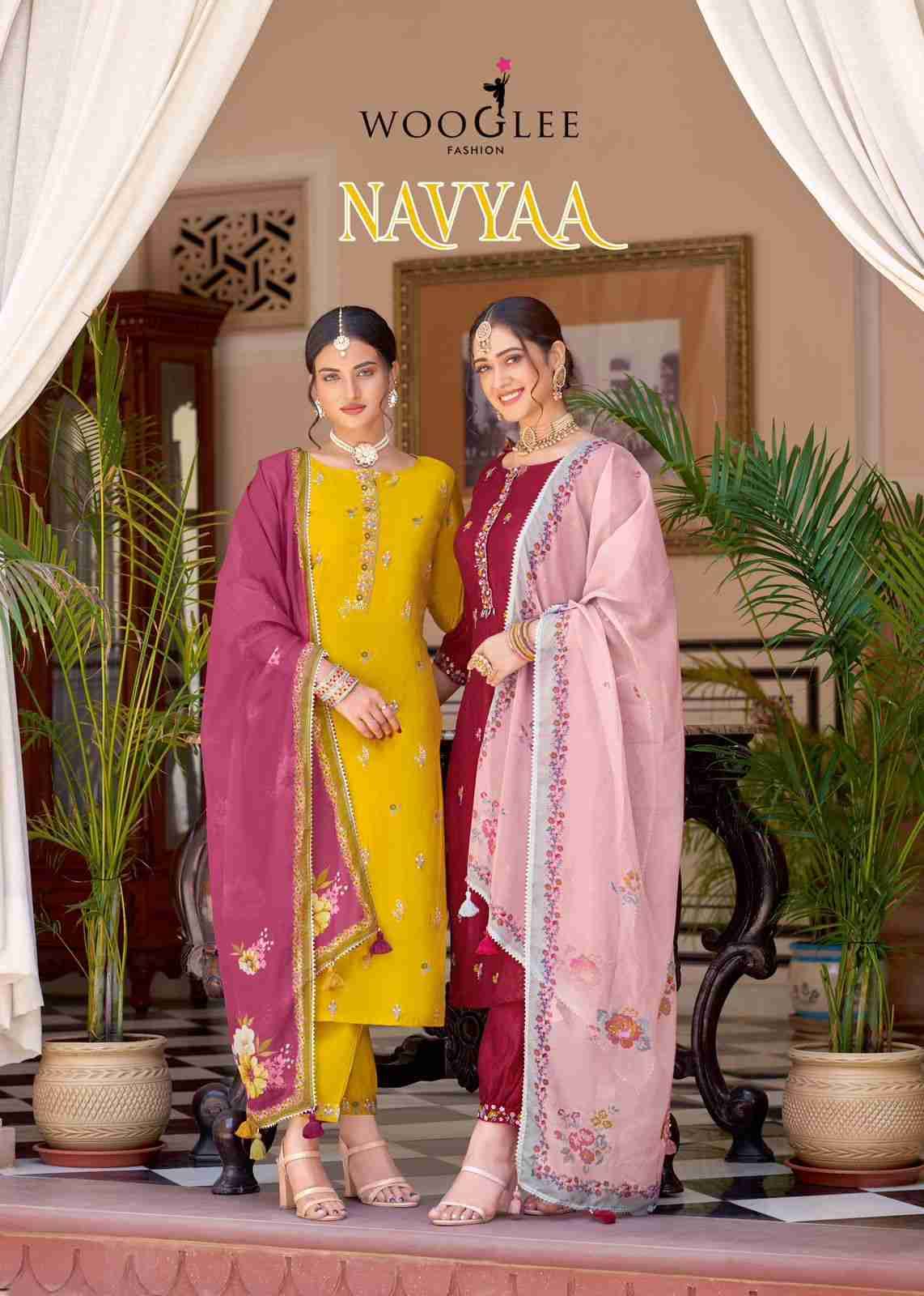 Navyaa By Wooglee 2001 To 2004 Series Designer Festive Suits Beautiful Fancy Colorful Stylish Party Wear & Occasional Wear Vichitra With Work Dresses At Wholesale Price