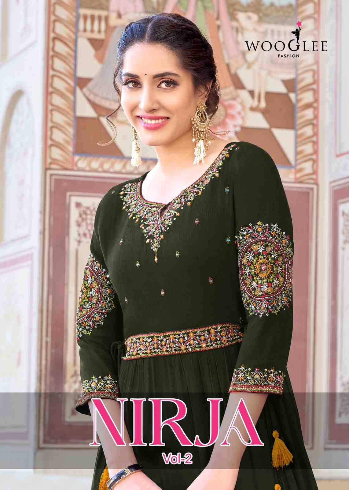 Nirja Vol-2 By Wooglee 1005 To 1008 Series Designer Stylish Fancy Colorful Beautiful Party Wear & Ethnic Wear Collection Rayon Embroidered Kurtis At Wholesale Price