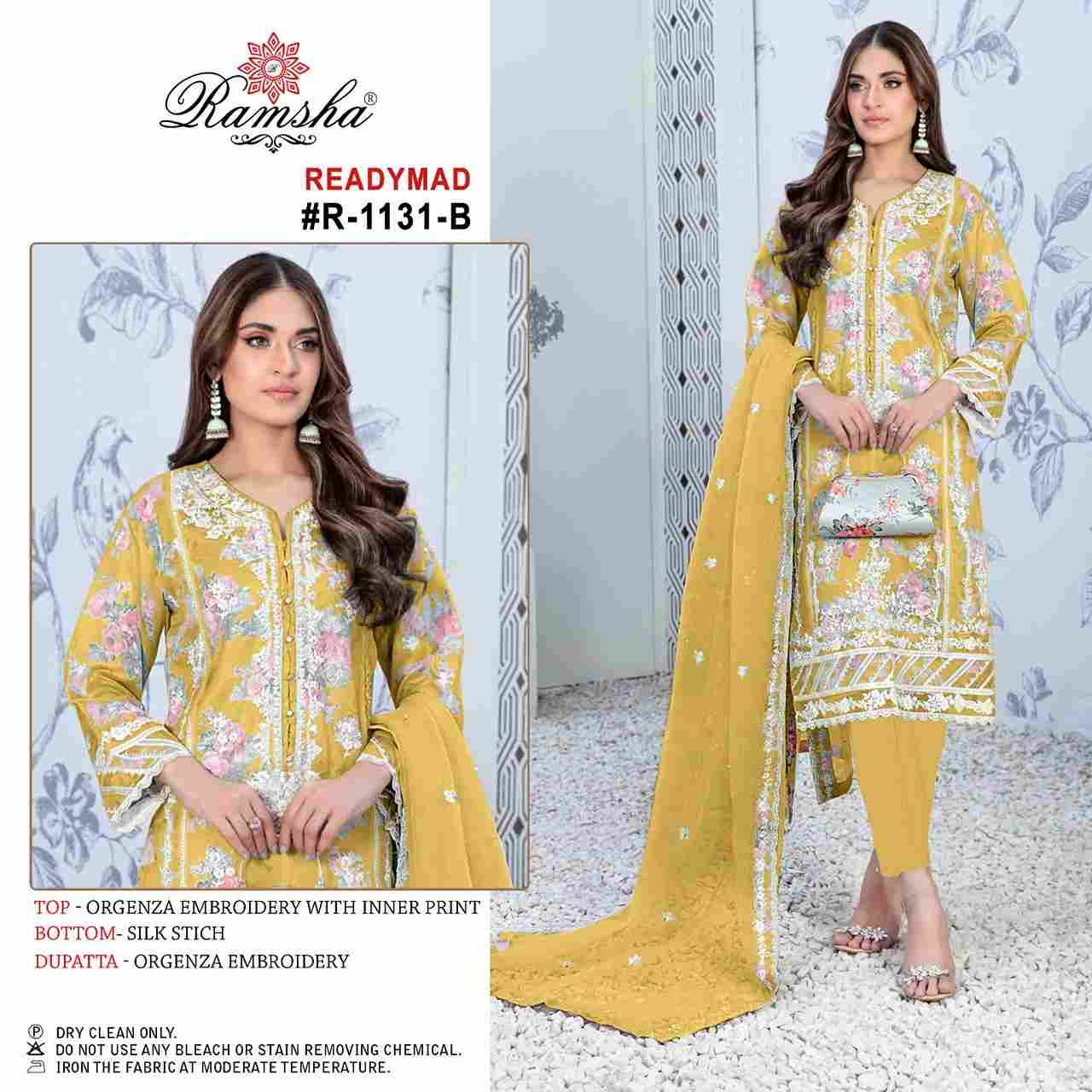 Ramsha 1131 Colours By Ramsha 1131-A To 1131-D Series Beautiful Pakistani Suits Colorful Stylish Fancy Casual Wear & Ethnic Wear Organza Dresses At Wholesale Price
