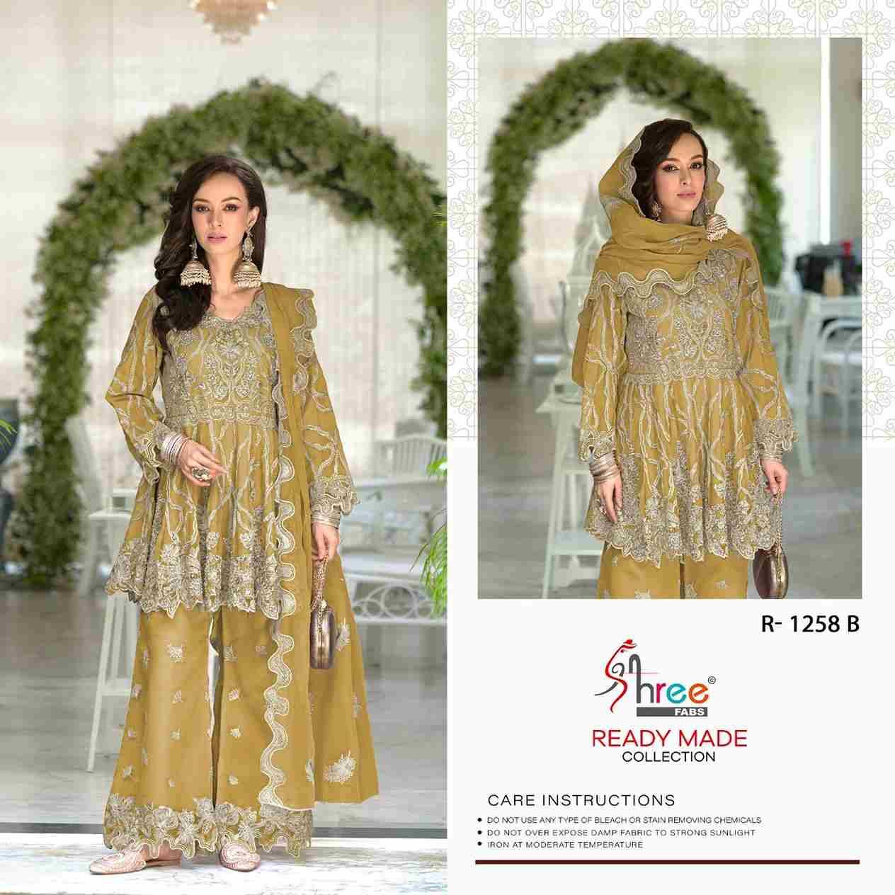 Shree Fabs Hit Design R-1258 Colours By Shree Fabs R-1258-A To R-1258-D Series Beautiful Pakistani Suits Stylish Fancy Colorful Party Wear & Occasional Wear Organza Embroidered Dresses At Wholesale Price