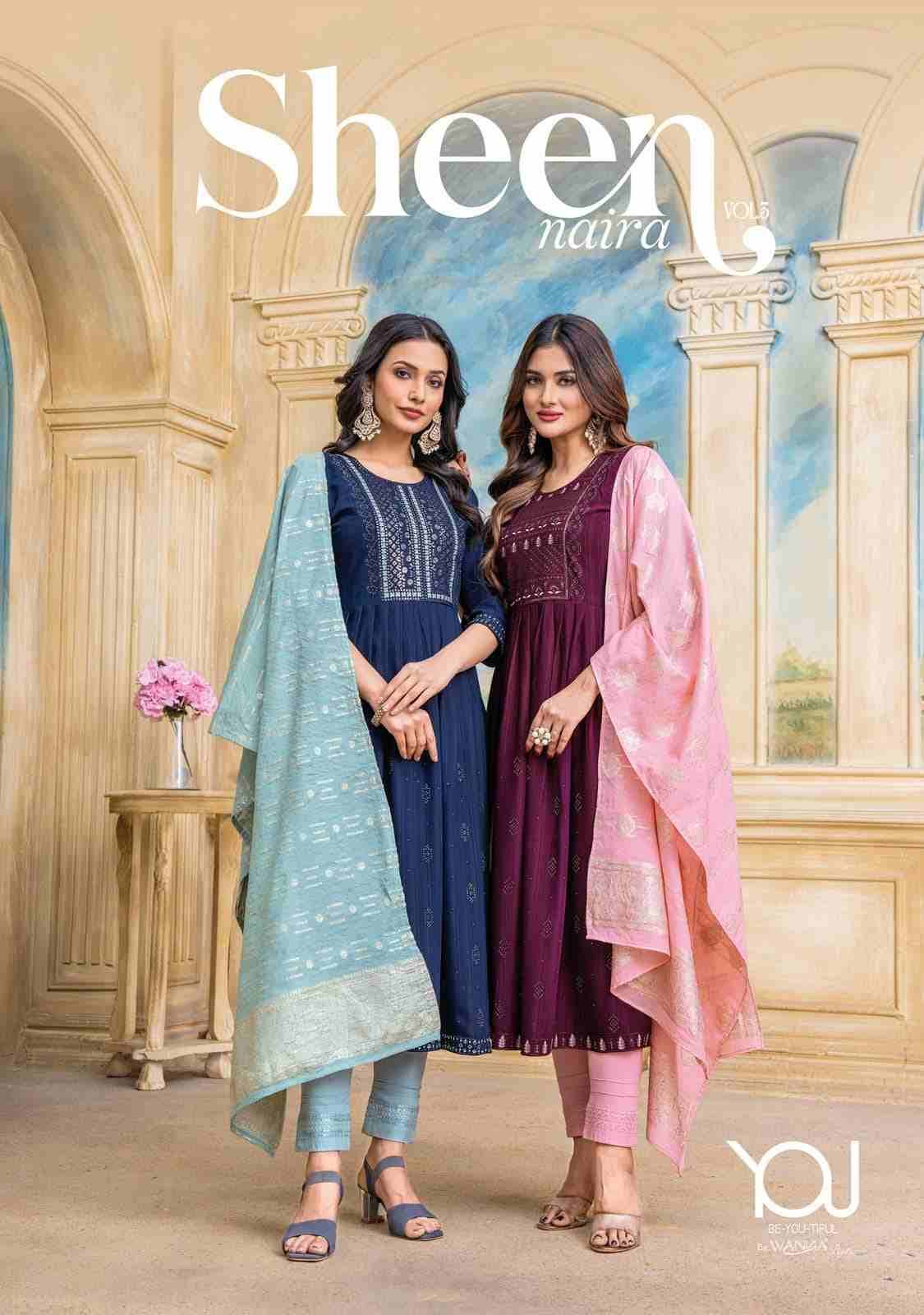 Sheen Vol-5 By You 501 To 505 Series Designer Festive Suits Beautiful Stylish Fancy Colorful Party Wear & Occasional Wear Nylon Viscose Dresses At Wholesale Price