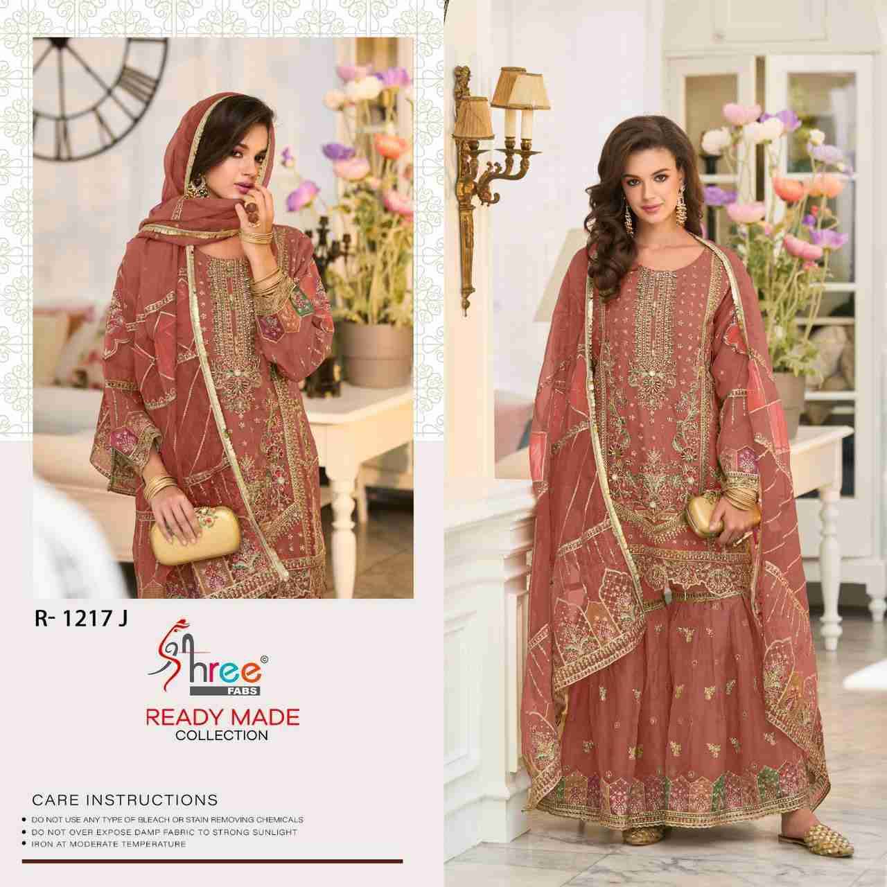 Shree Fabs Hit Design R-1217 Colours Vol-3 By Shree Fabs R-1217-I To R-1217-L Series Pakistani Suits Beautiful Fancy Colorful Stylish Party Wear & Occasional Wear Organza Embroidery Dresses At Wholesale Price