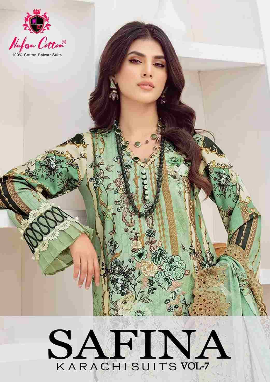 Safina Vol-7 By Nafisa Cotton 7001 To 7006 Series Beautiful Festive Suits Colorful Stylish Fancy Casual Wear & Ethnic Wear Pure Cotton Embroidered Dresses At Wholesale Price