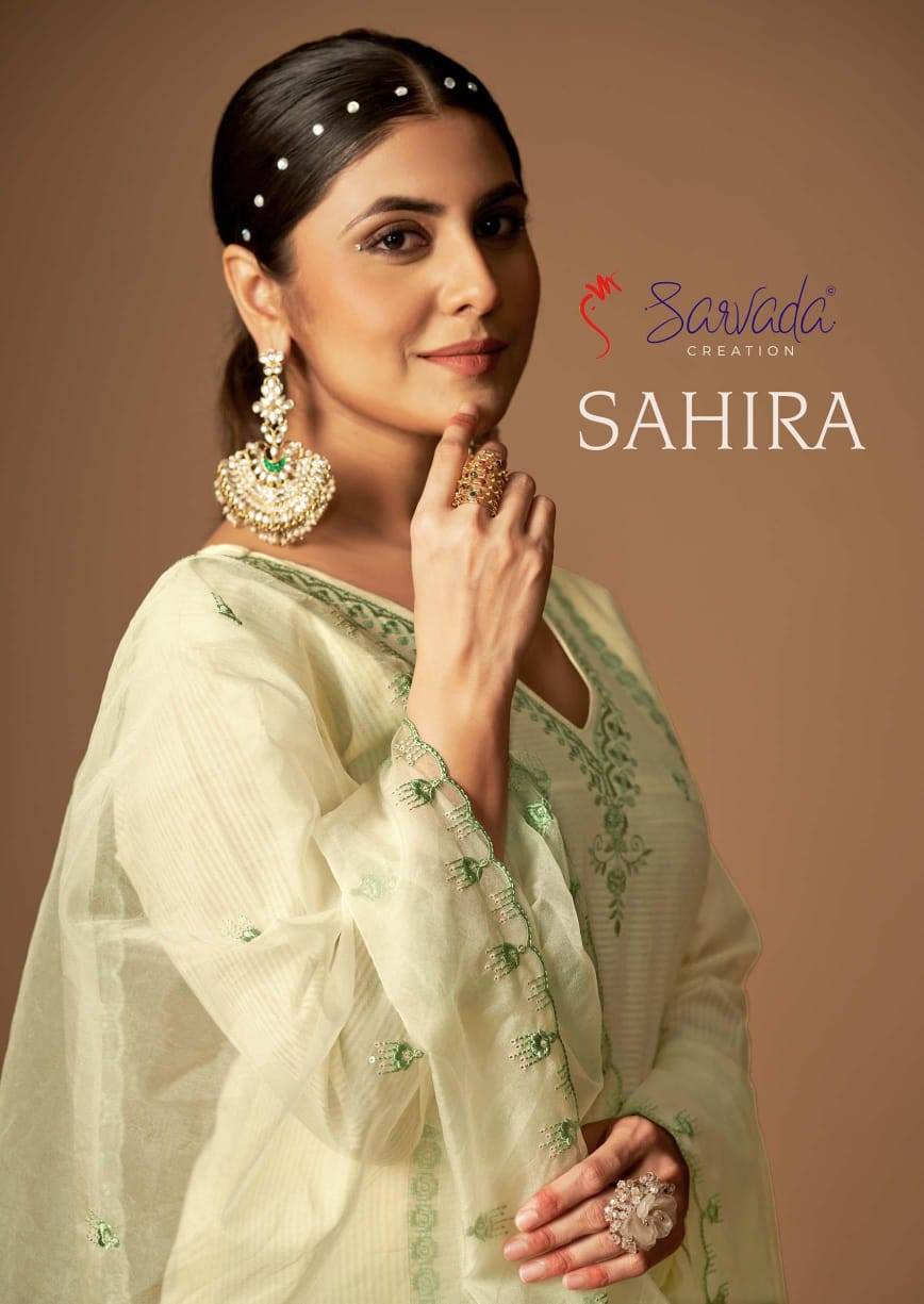 Sahira By Sarvada Creation 1001 To 1006 Series Beautiful Suits Colorful Stylish Fancy Casual Wear & Ethnic Wear Cambric Cotton Dresses At Wholesale Price