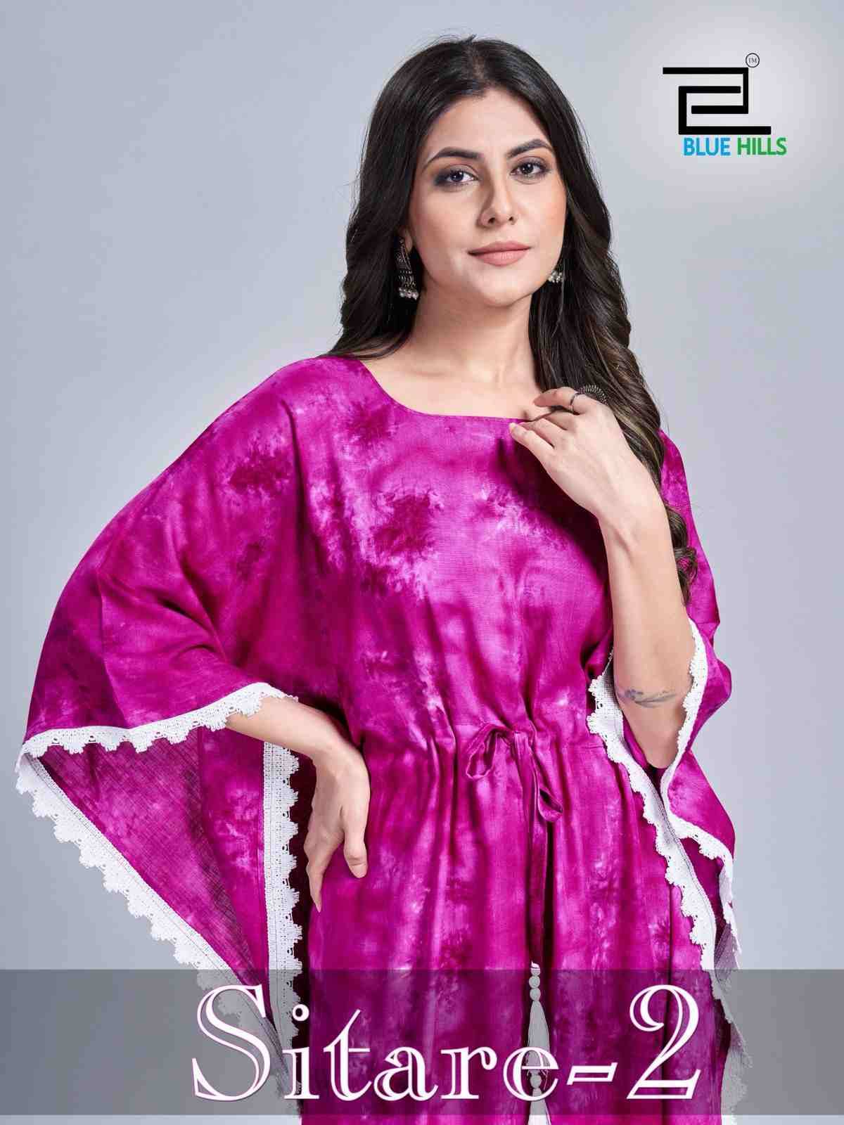 Sitare Vol-2 By Blue Hills 101-A To 101-F Series Designer Stylish Fancy Colorful Beautiful Party Wear & Ethnic Wear Collection Rayon Slub Print Kaftan At Wholesale Price