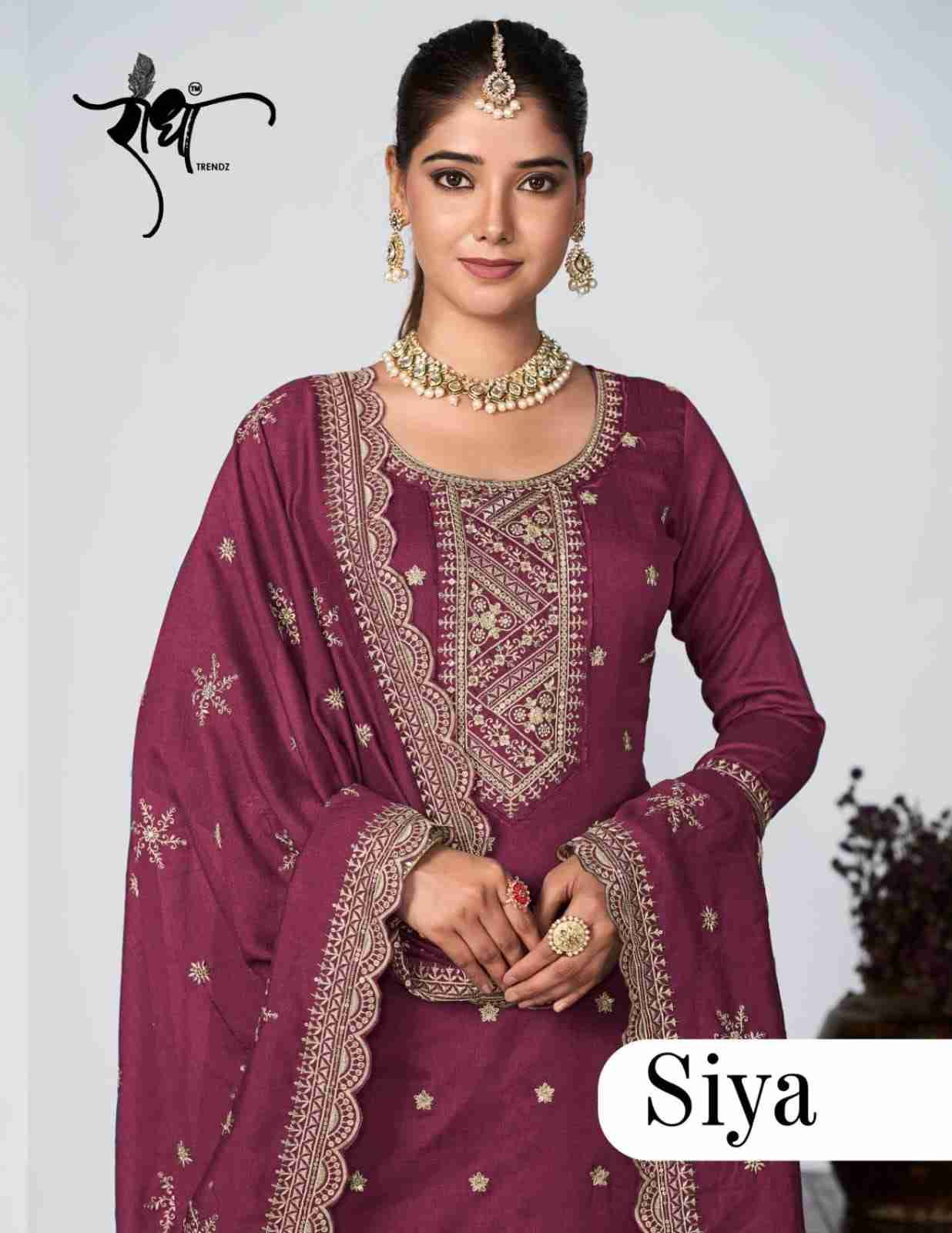 Siya By Radha Trendz 3011 To 3014 Series Beautiful Festive Suits Colorful Stylish Fancy Casual Wear & Ethnic Wear Pure Vichitra Dresses At Wholesale Price