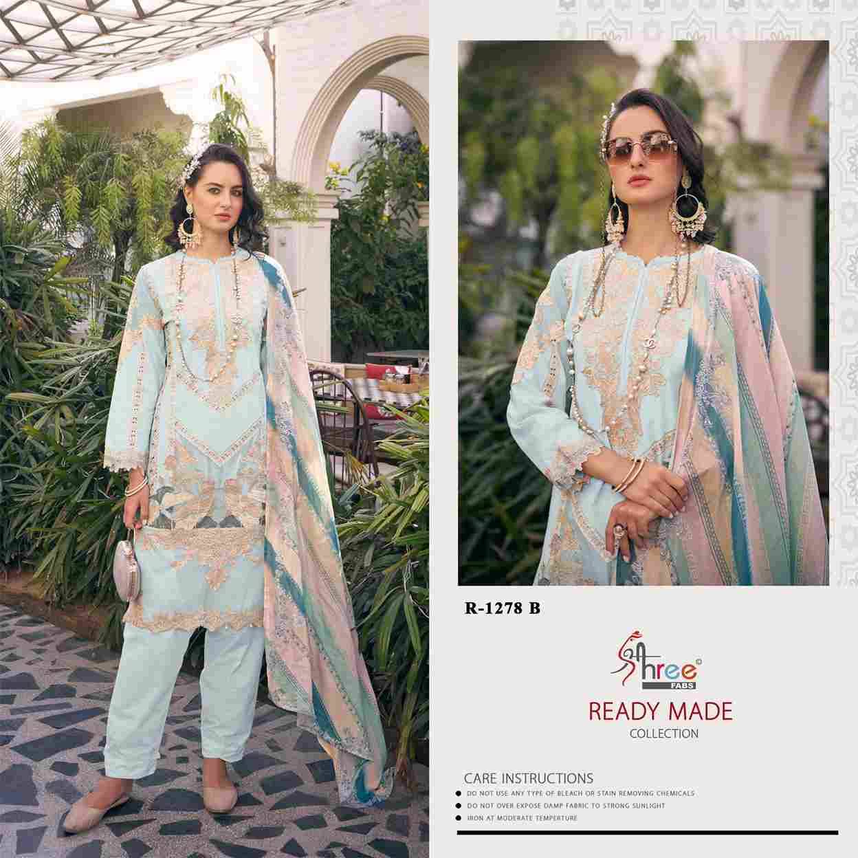 Shree Fabs Hit Design R-1278 Colours By Shree Fabs R-1278-A To R-1278-D Series Beautiful Pakistani Suits Stylish Fancy Colorful Party Wear & Occasional Wear Pure Cambric Lawn Cotton Embroidered Dresses At Wholesale Price