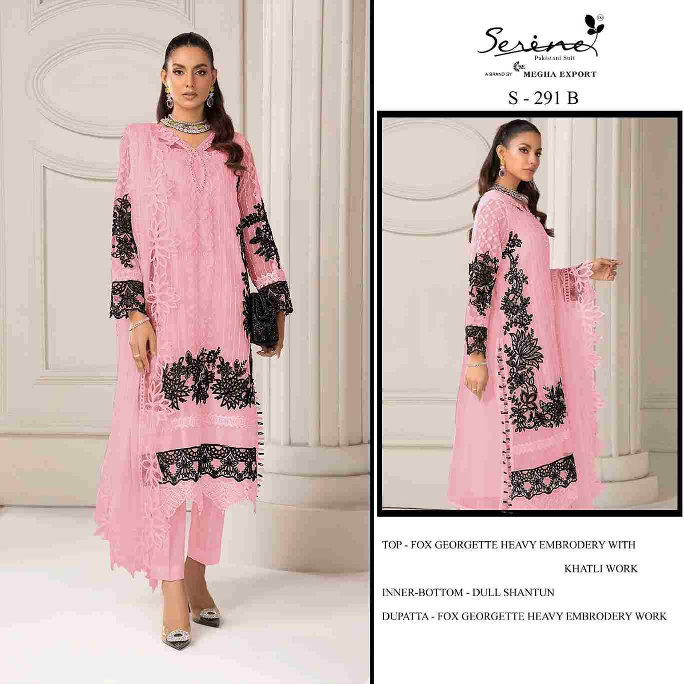 Serene Hit Design S-291 Colours By Serene S-291-A To S-291-D Series Designer Pakistani Suits Beautiful Fancy Colorful Stylish Party Wear & Occasional Wear Faux Georgette Embroidered Dresses At Wholesale Price