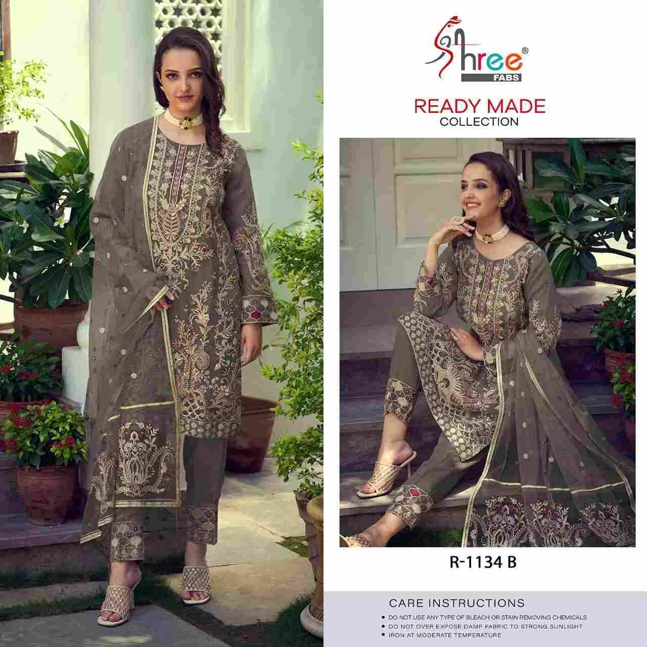 Shree Fabs Hit Design R-1134 Colours By Shree Fabs R-1134-A To R-1134-D Series Beautiful Pakistani Suits Stylish Fancy Colorful Party Wear & Occasional Wear Organza Embroidered Dresses At Wholesale Price