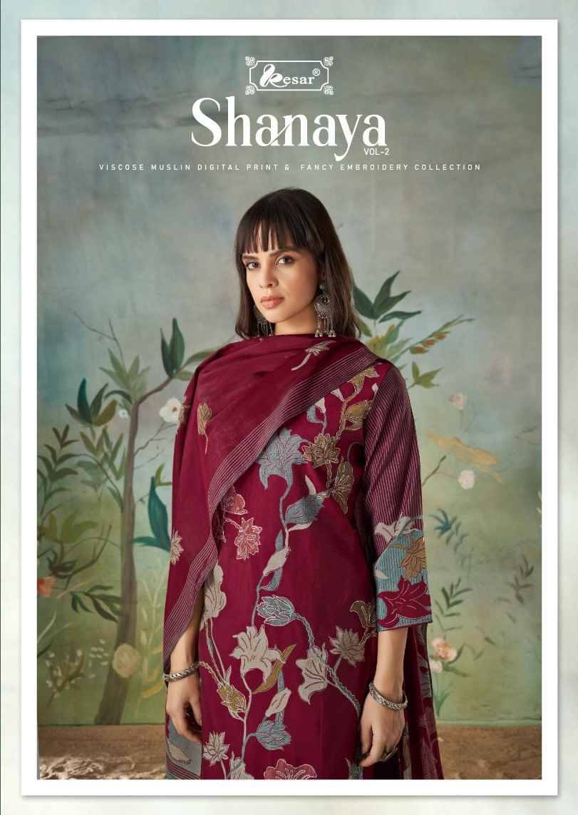 Shanaya Vol-2 By Kesar 220001 To 220006 Series Beautiful Festive Suits Stylish Fancy Colorful Casual Wear & Ethnic Wear Pure Muslin Viscose Print Dresses At Wholesale Price