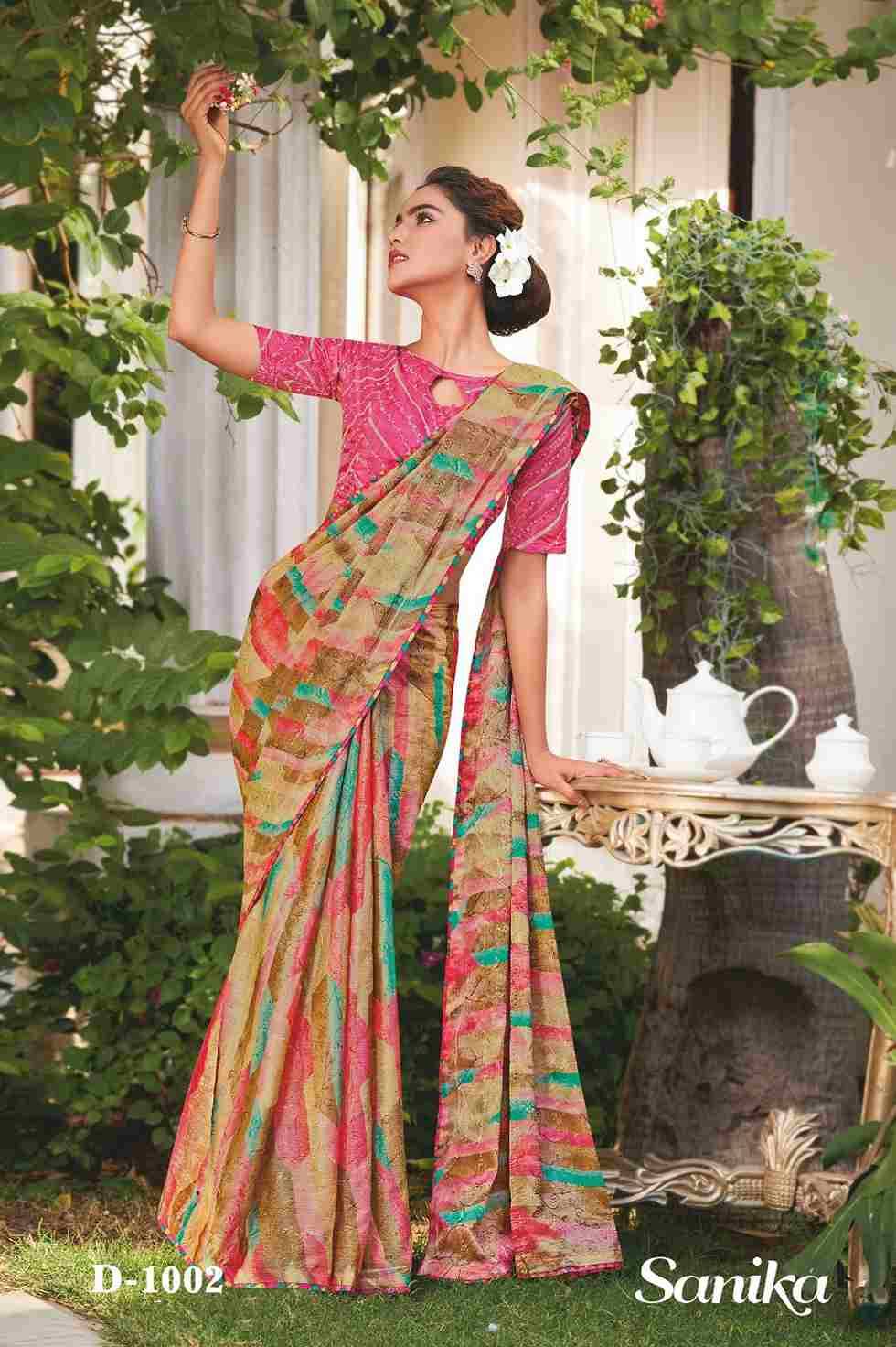 Sanika By SR 1001 To 1010 Series Indian Traditional Wear Collection Beautiful Stylish Fancy Colorful Party Wear & Occasional Wear Fancy Sarees At Wholesale Price