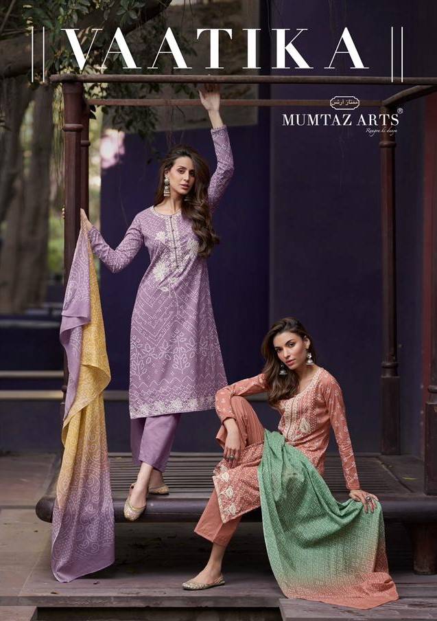 Vaatika By Mumtaz Arts 12001 To 12007 Series Designer Festive Suits Collection Beautiful Stylish Fancy Colorful Party Wear & Occasional Wear Pure Lawn Cambric Dresses At Wholesale Price
