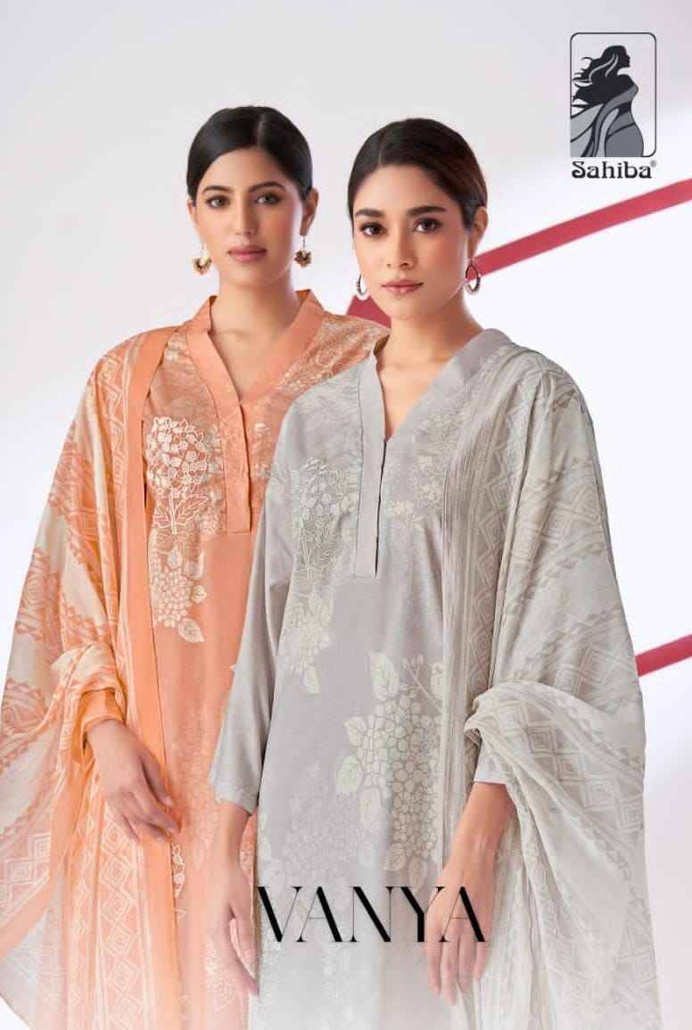 Vanya By Sahiba Fabrics Beautiful Festive Suits Colorful Stylish Fancy Casual Wear & Ethnic Wear Pure Lawn Cotton Print Dresses At Wholesale Price