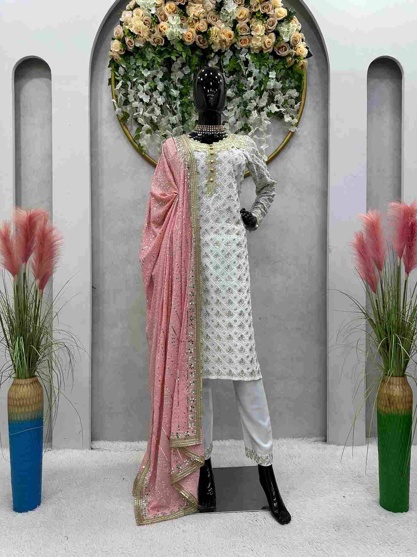 5699 By Fashid Wholesale Beautiful Festive Suits Fancy Colorful Casual Wear & Ethnic Wear & Ready To Wear Faux Georgette Dresses At Wholesale Price
