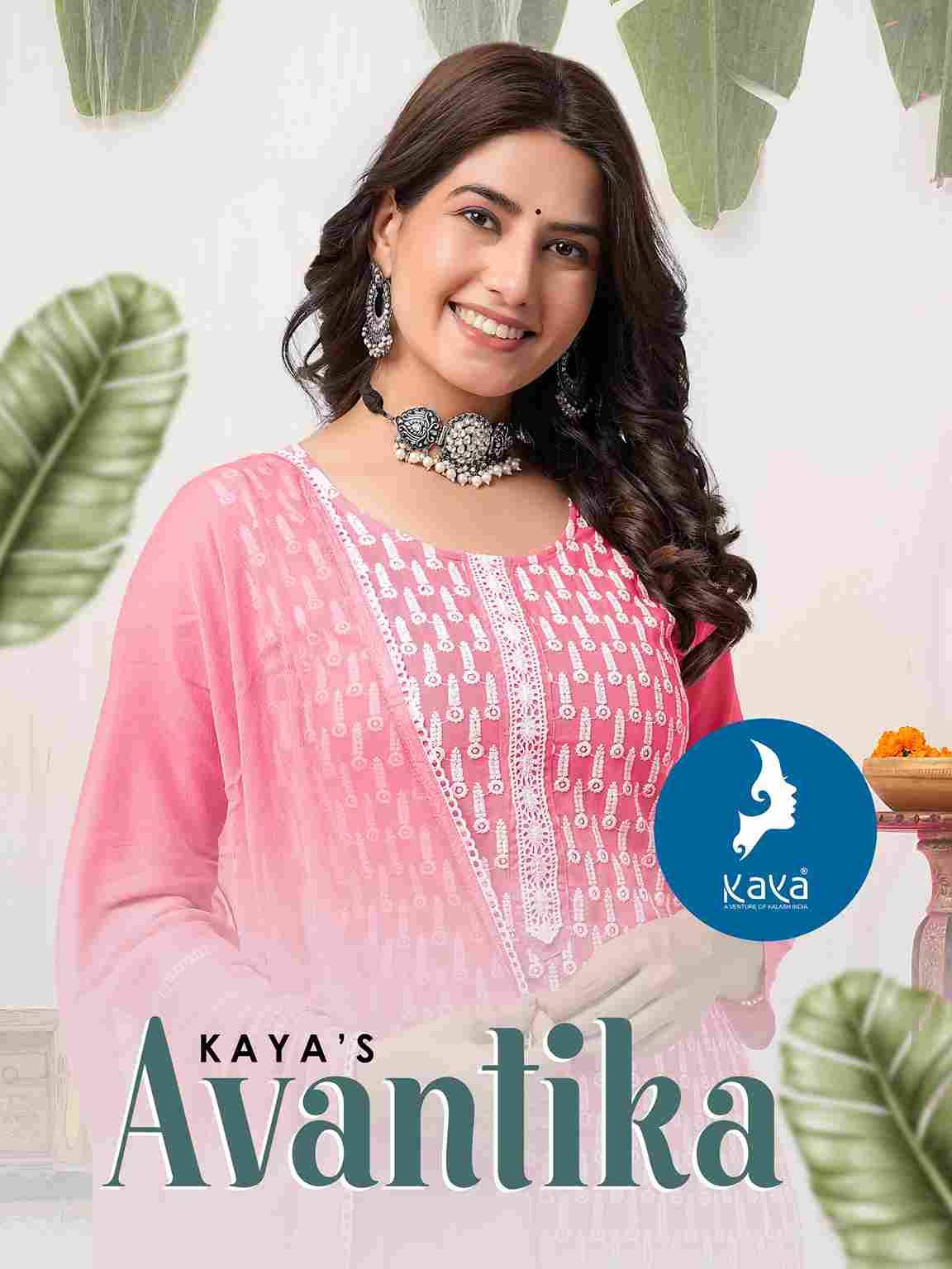 Avantika By Kaya 01 To 08 Series Designer Festive Suits Beautiful Fancy Colorful Stylish Party Wear & Occasional Wear Rayon With Work Dresses At Wholesale Price