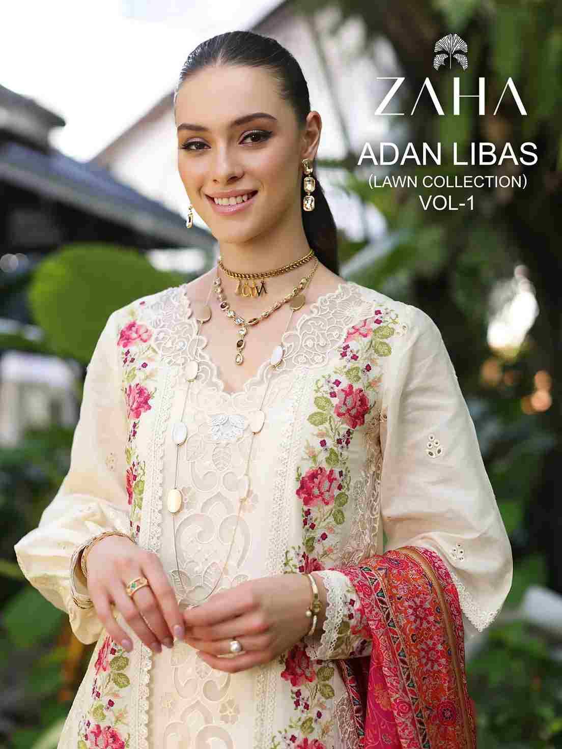 Adan Libas Vol -1 By Zaha 10305 To 10307 Series Beautiful Pakistani Suits Stylish Fancy Colorful Party Wear & Occasional Wear Cambric Cotton With Embroidery Dresses At Wholesale Price