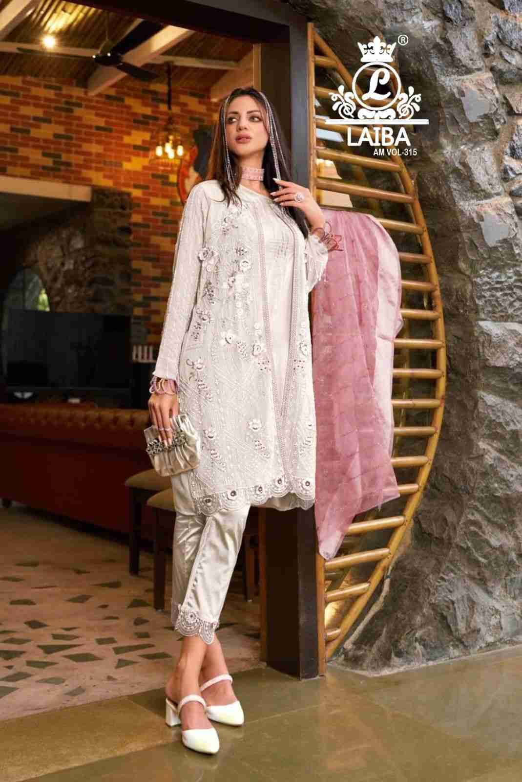 AM Vol-315 By Laiba 315-A To 315-D Series Beautiful Pakistani Suits Colorful Stylish Fancy Casual Wear & Ethnic Wear Pure Georgette Embroidered Dresses At Wholesale Price