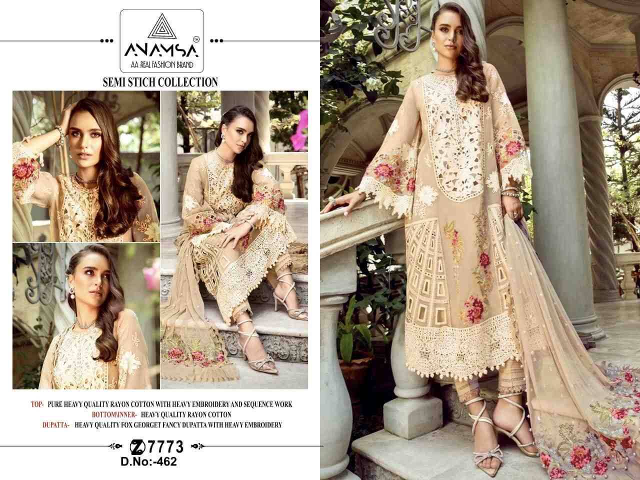 Anamsa Hit Design 462 By Fashid Wholesale Beautiful Pakistani Suits Colorful Stylish Fancy Casual Wear & Ethnic Wear Pure Rayon Cotton Embroidered Dresses At Wholesale Price