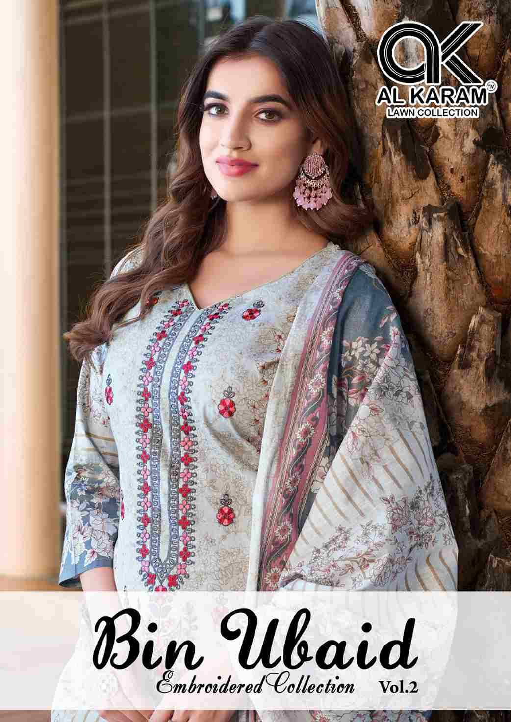 Bin Ubaid Vol-2 By Al Karam Lawn Collection 2001 To 2006 Series Beautiful Pakistani Suits Stylish Fancy Colorful Casual Wear & Ethnic Wear Pure Cotton Print Dresses At Wholesale Price