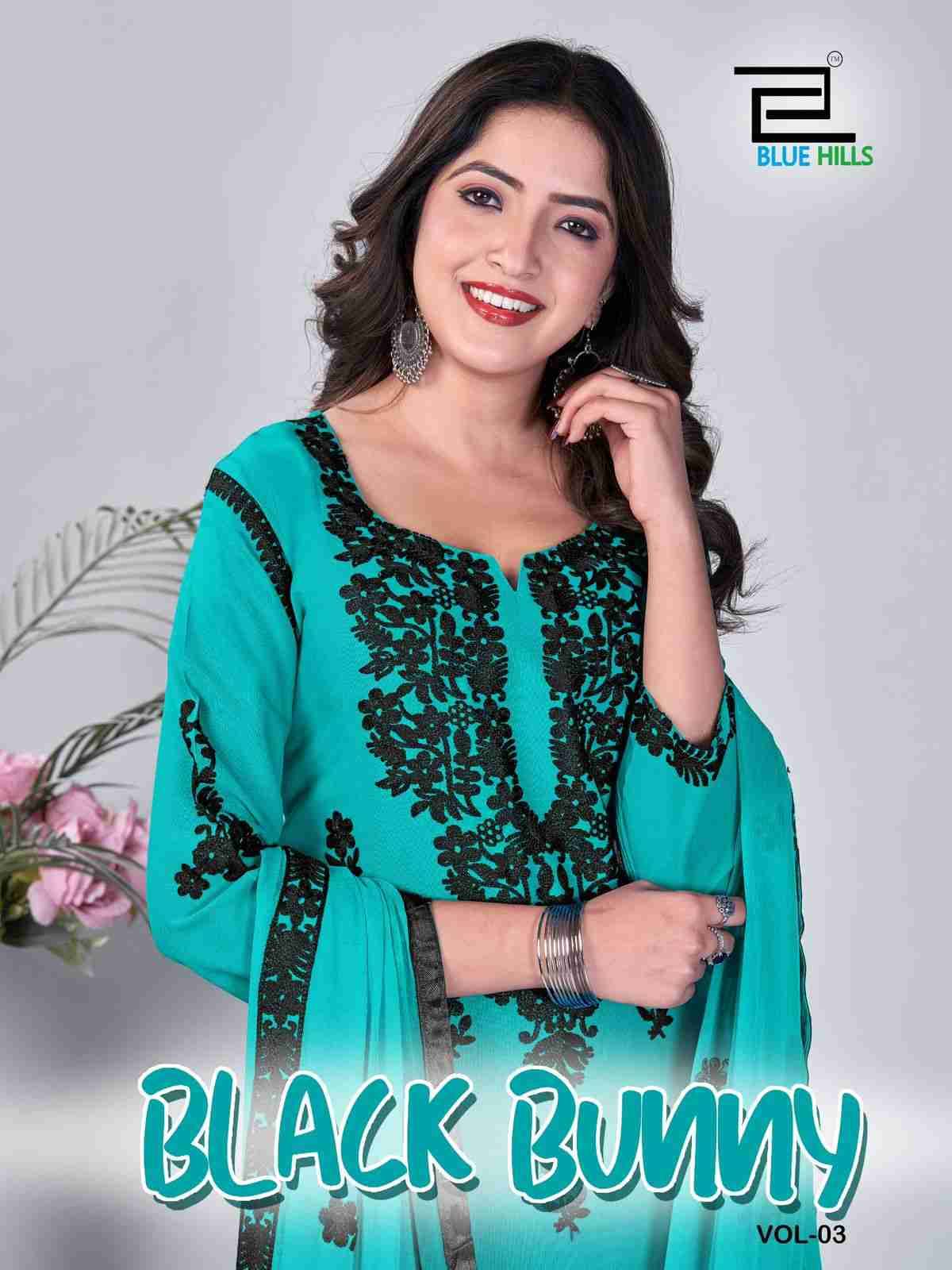 Black Bunny Vol-3 By Blue Hills 3001 To 3005 Series Beautiful Festive Suits Colorful Stylish Fancy Casual Wear & Ethnic Wear Rayon Print Dresses At Wholesale Price