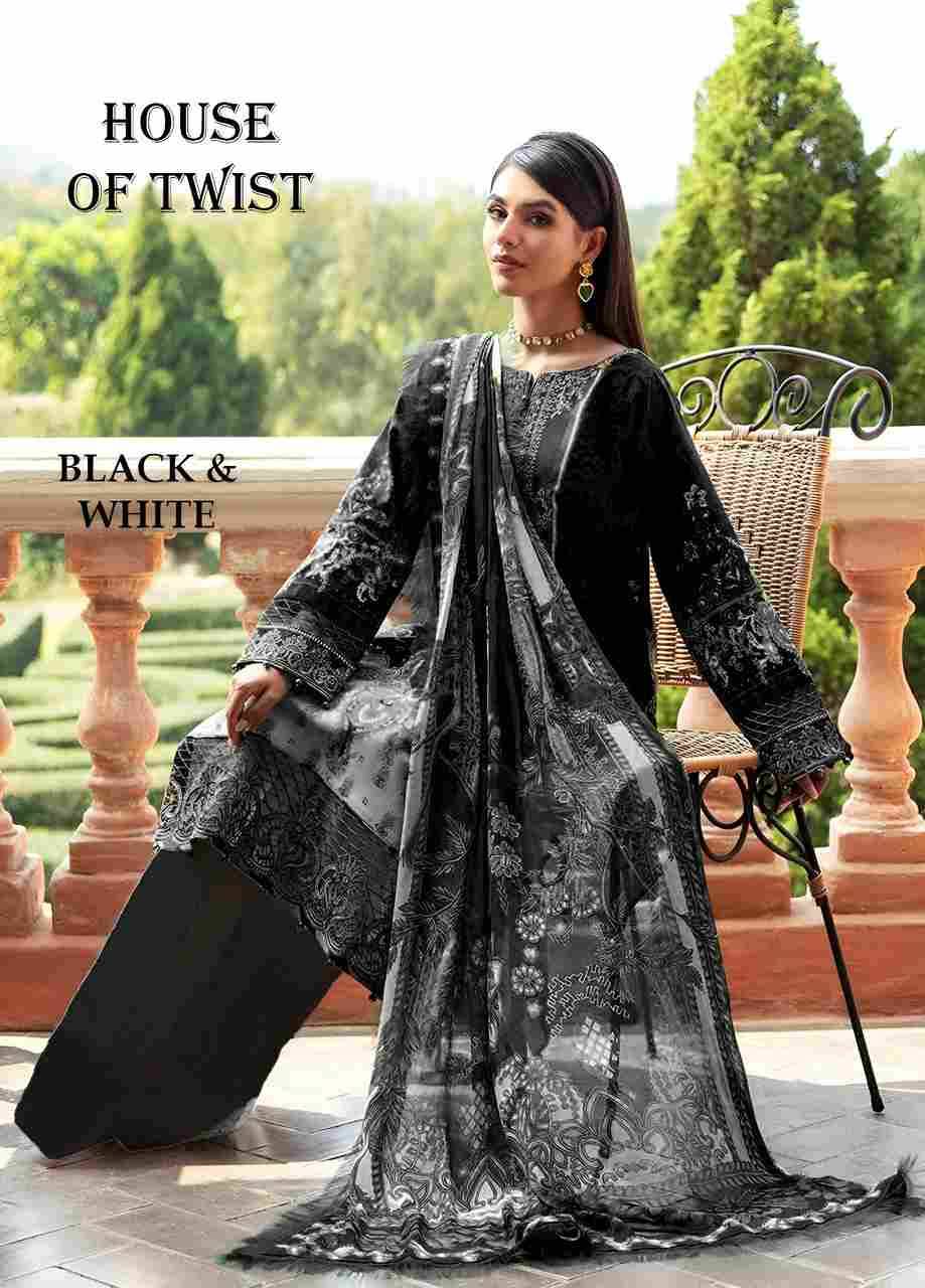 Black And White By House Of Twist 4001 To 4006 Series Beautiful Festive Suits Stylish Fancy Colorful Casual Wear & Ethnic Wear Pure Cotton Print Dresses At Wholesale Price