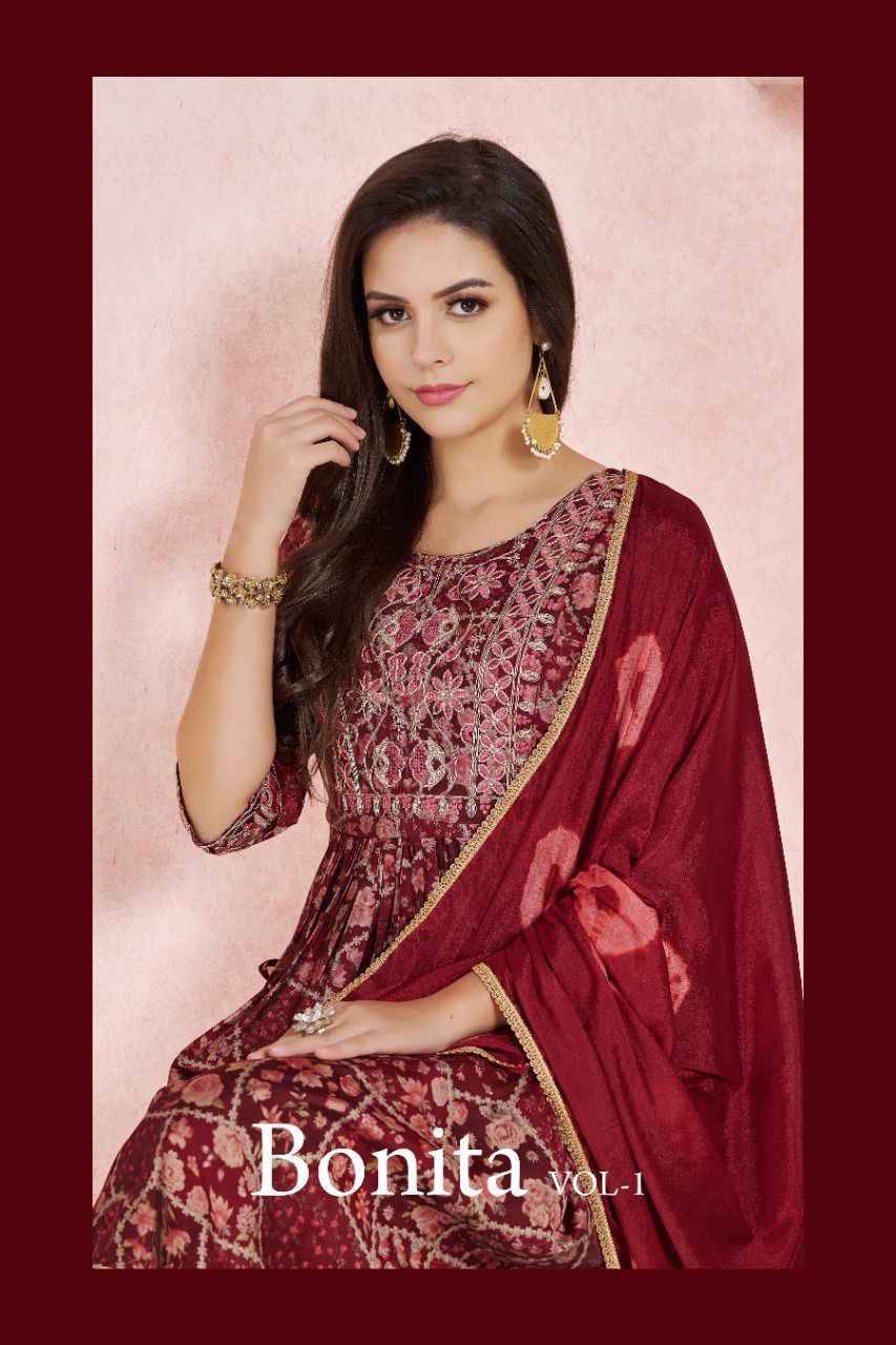 Bonita Vol-1 By Fashid Wholesale 1001 To 1003 Series Beautiful Festive Suits Colorful Stylish Fancy Casual Wear & Ethnic Wear Viscose Silk Dresses At Wholesale Price
