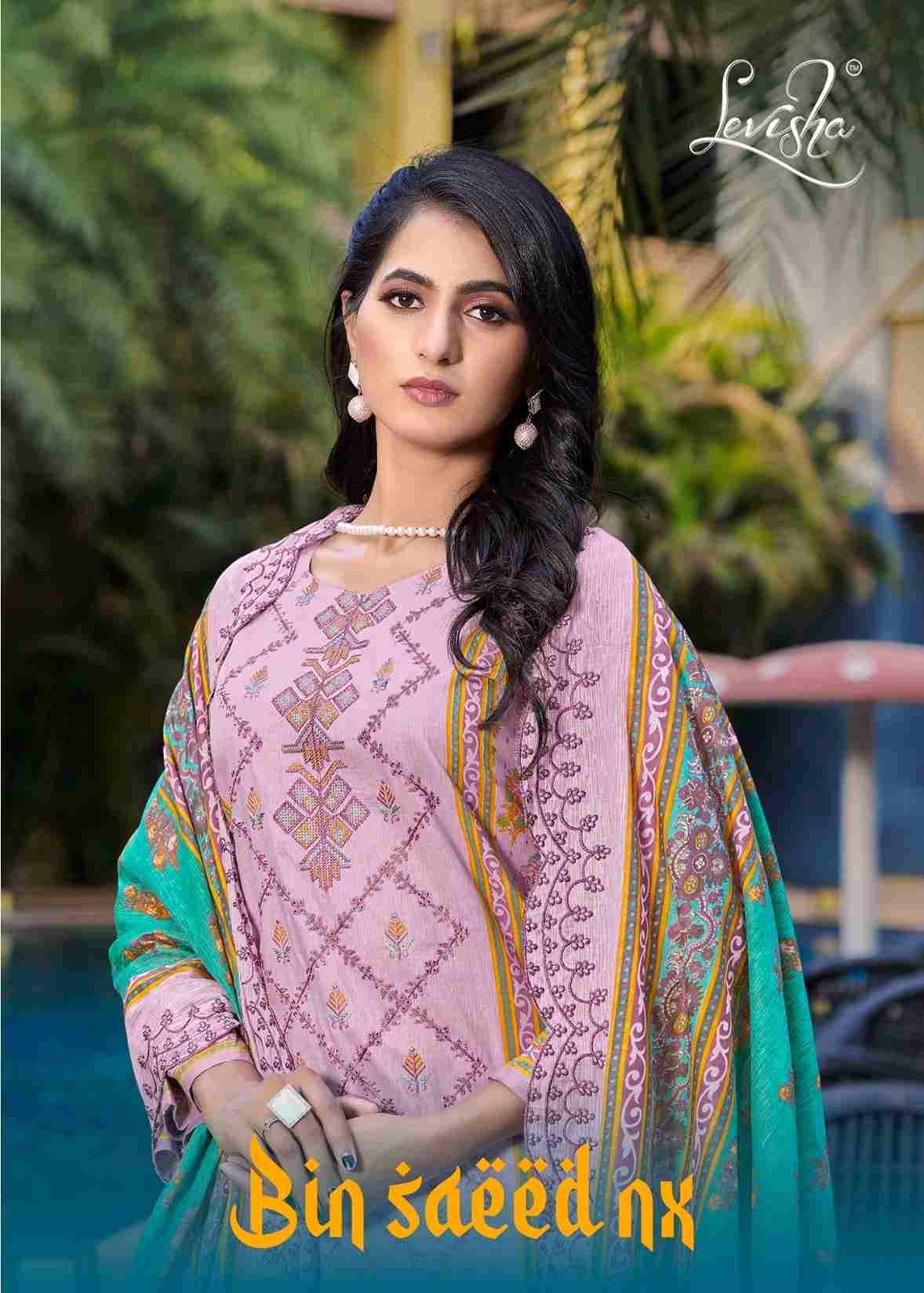 Bin Saeed Nx By Levisha 2013 To 2018 Series Festive Suits Beautiful Fancy Colorful Stylish Party Wear & Occasional Wear Cambric Cotton Print Dresses At Wholesale Price