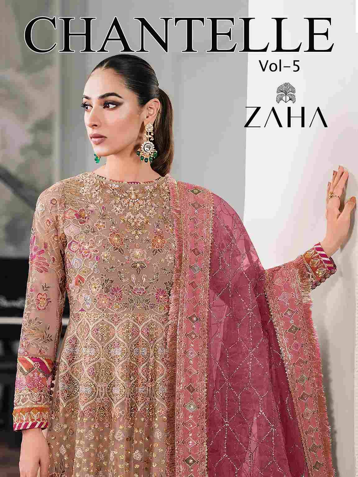 Chantelle Vol-5 By Zaha 10293- A To 10293-B Series Designer Pakistani Suits Beautiful Fancy Stylish Colorful Party Wear & Occasional Wear Net With Embroidery Dresses At Wholesale Price