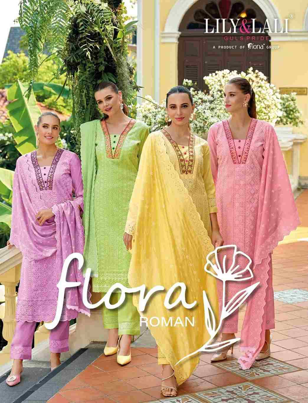 Flora Roman By Lily And Lali 17201 To 17206 Series Beautiful Sharara Suits Colorful Stylish Fancy Casual Wear & Ethnic Wear Roman Dresses At Wholesale Price