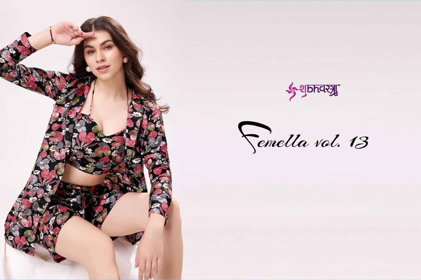 Femella Vol-13 By Shubhkala 5731 To 5733 Series Designer Stylish Fancy Colorful Beautiful Party Wear & Ethnic Wear Collection Cotton Blend Co-Ord Set With Jackets At Wholesale Price