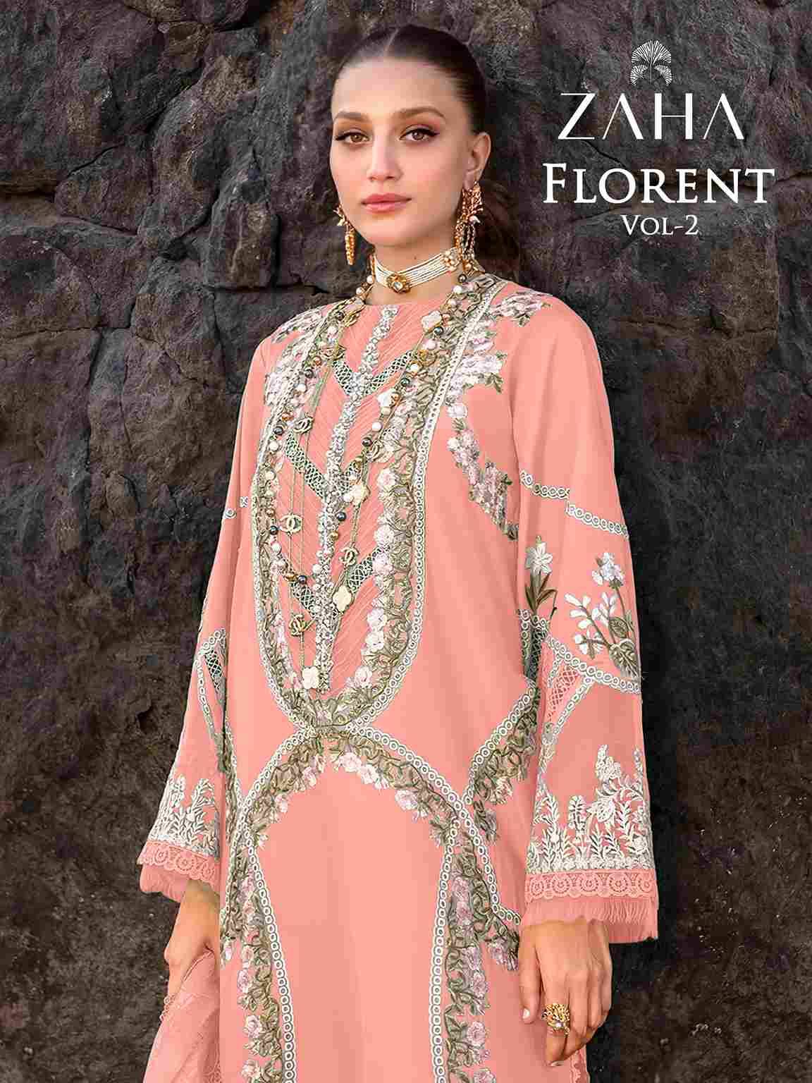 Florent Vol-2 By Zaha 10297-A To 10297-D Series Beautiful Pakistani Suits Stylish Fancy Colorful Party Wear & Occasional Wear Cambric Cotton Embroidered Dresses At Wholesale Price
