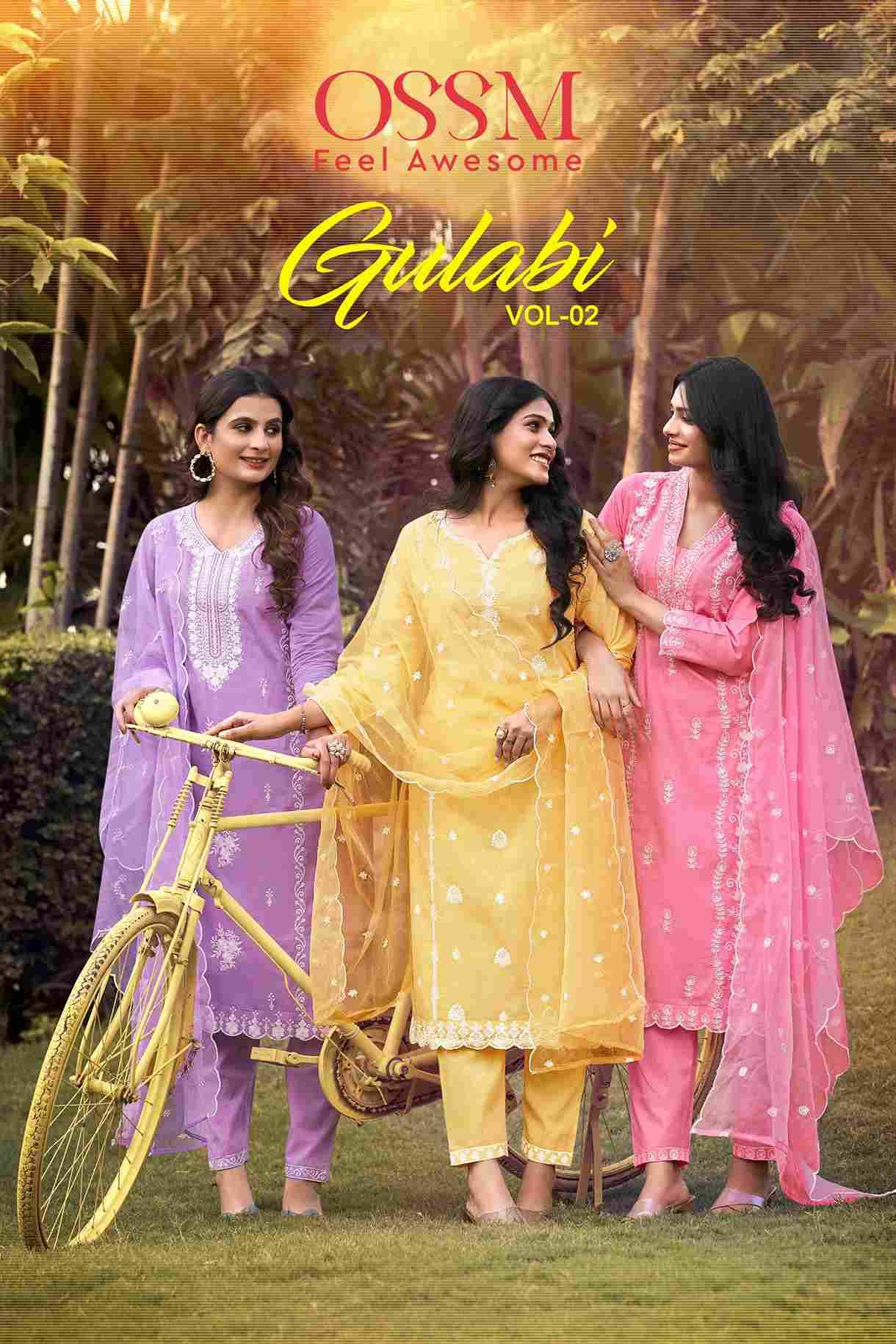 Gulabi Vol-2 By Ossm 1001 To 1006 Series Beautiful Stylish Festive Suits Fancy Colorful Casual Wear & Ethnic Wear & Ready To Wear Pure Cotton Dresses At Wholesale Price