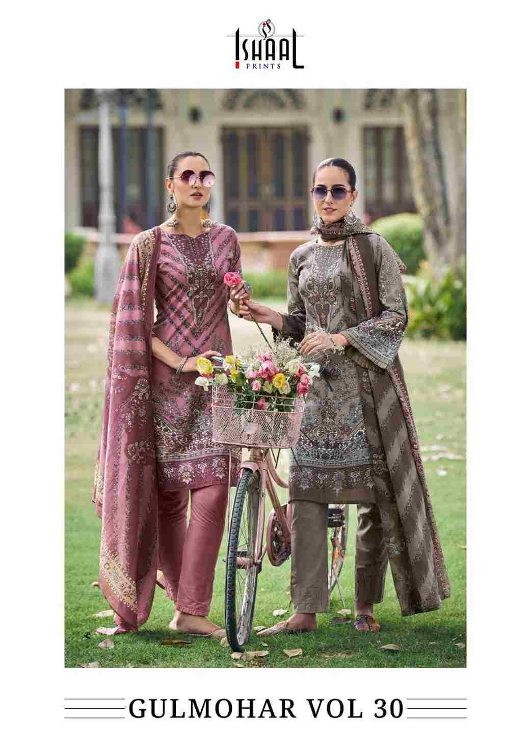 Gulmohar Vol-30 By Ishaal Prints 30001 To 30010 Series Beautiful Festive Suits Colorful Stylish Fancy Casual Wear & Ethnic Wear Pure Lawn Prints Dresses At Wholesale Price