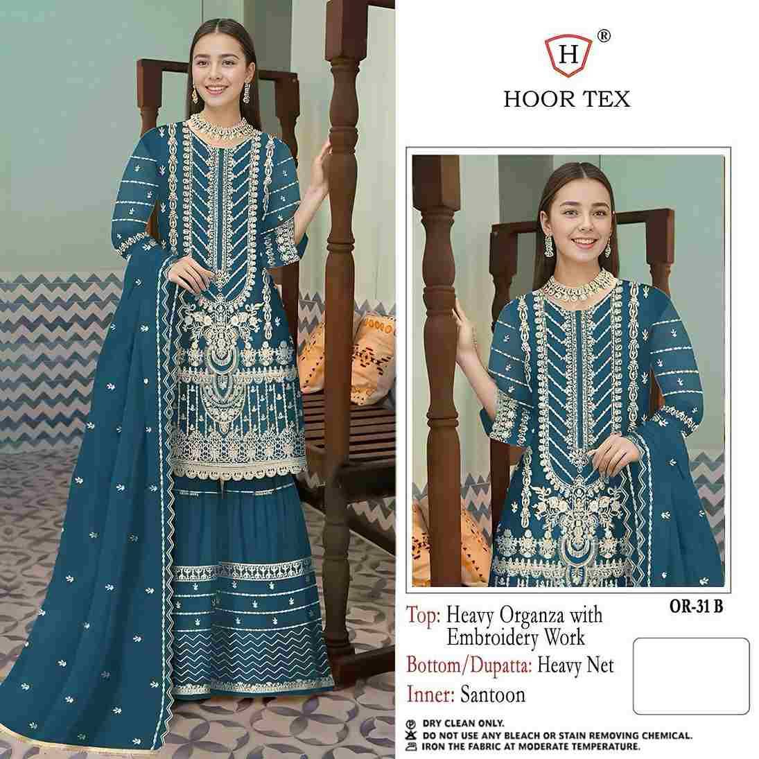 Hoor Tex Hit Design OR-31 Colours By Hoor Tex OR-31-A To OR-31-C Series Designer Festive Pakistani Suits Collection Beautiful Stylish Fancy Colorful Party Wear & Occasional Wear Heavy Organza With Embroidered Dresses At Wholesale Price